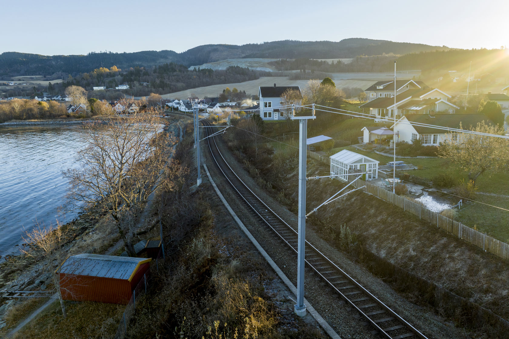 Jernbanespor vinterstid ved Hansbakken.