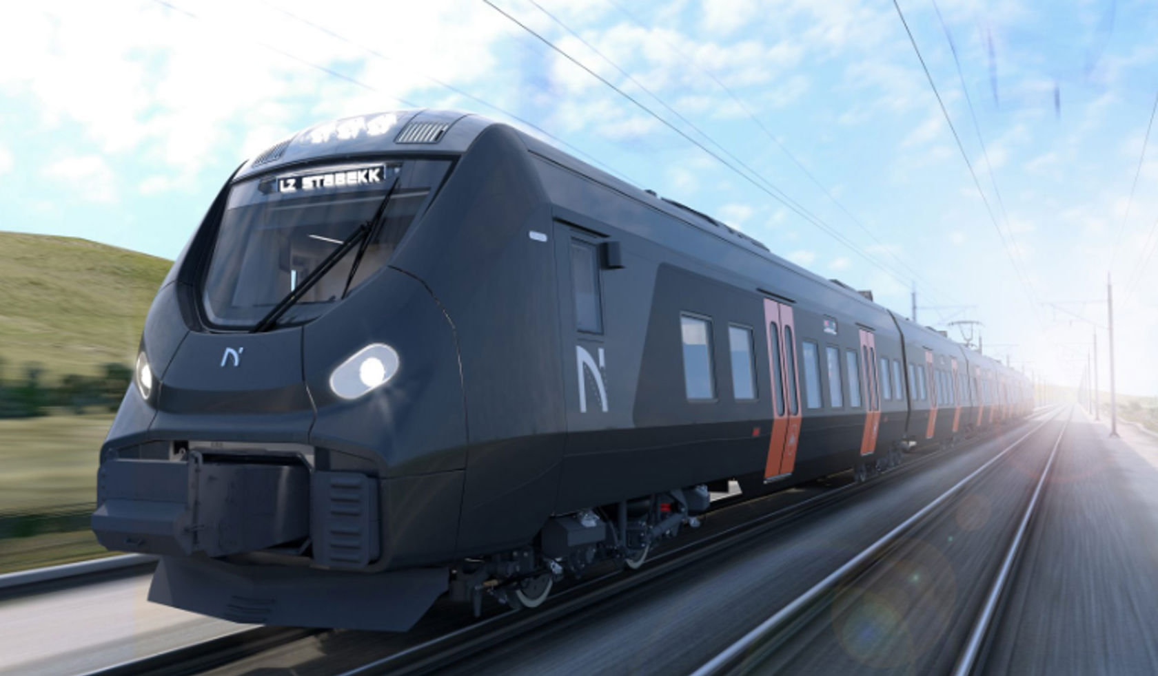 Illustrasjon av nytt tog som skal trafikkere lokalstrekningene L1 og L2 
