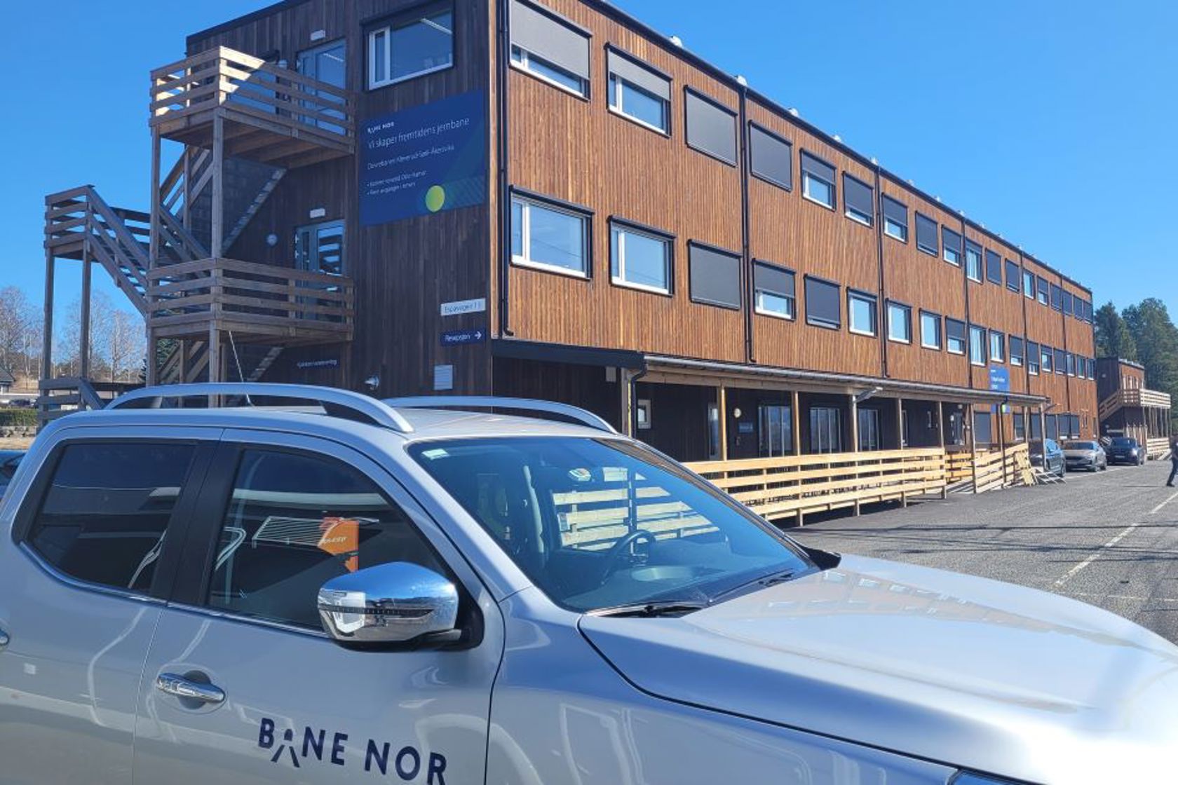 Bilde av Bane NORs rigg på Tangen