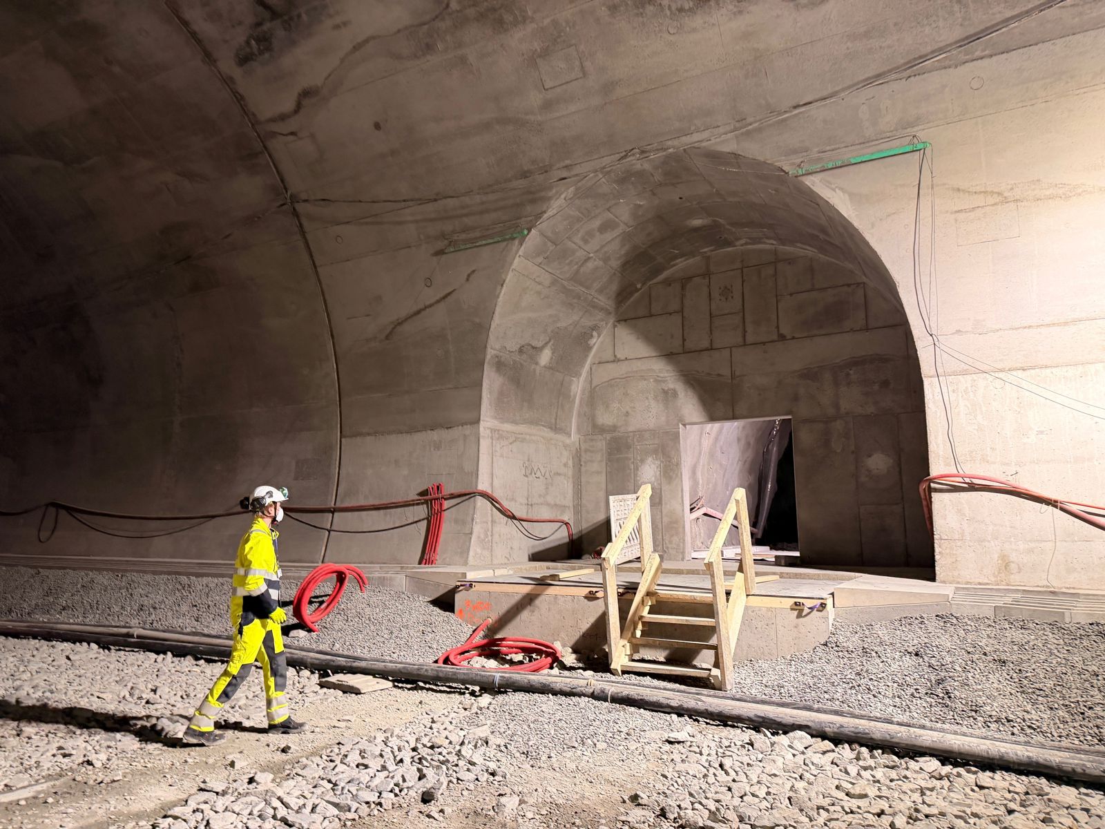 Bilde fra tunnel. 