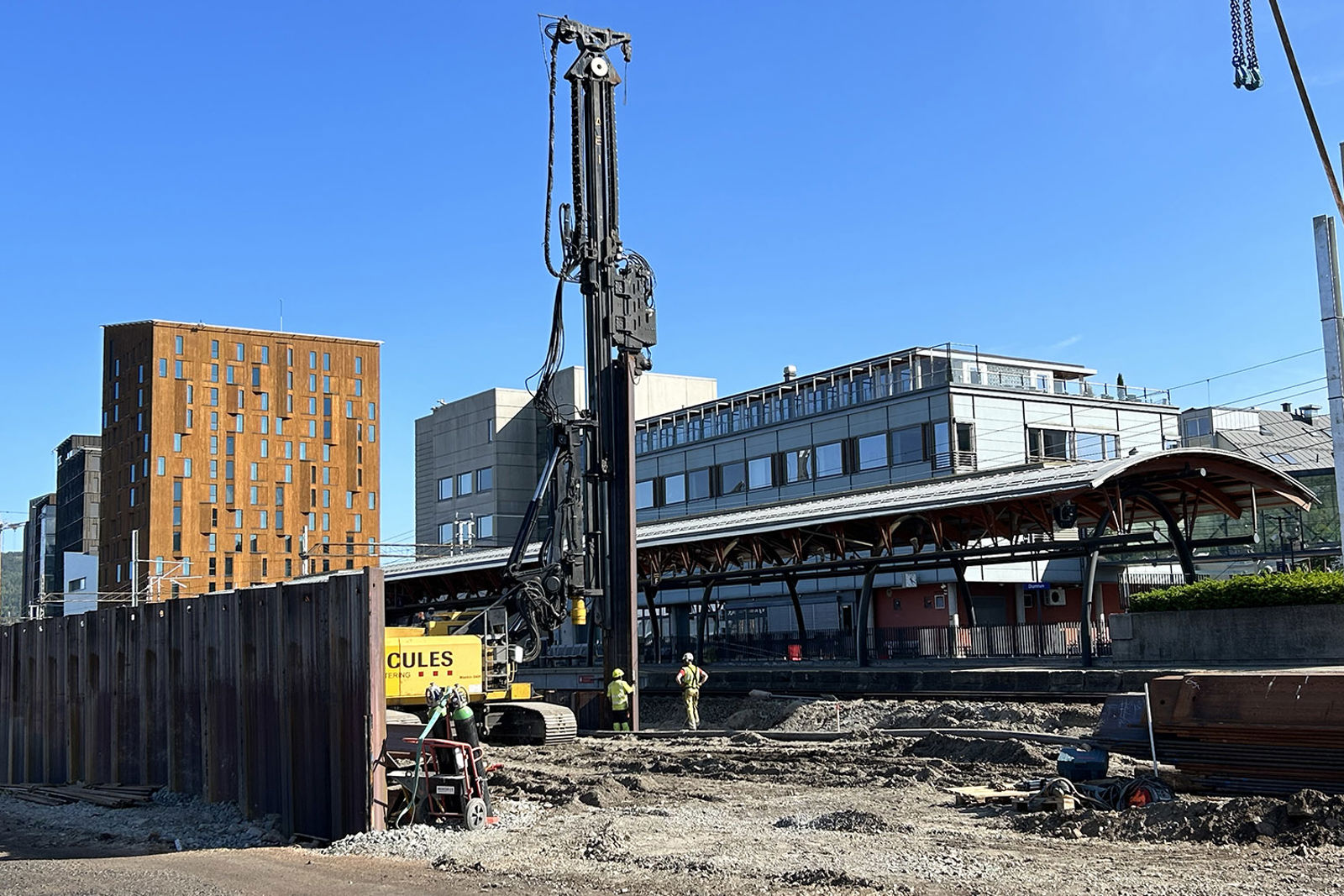 Anleggsområdet ved Drammen stasjon