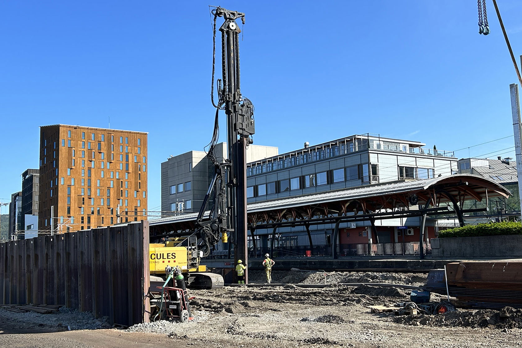 Anleggsområdet ved Drammen stasjon