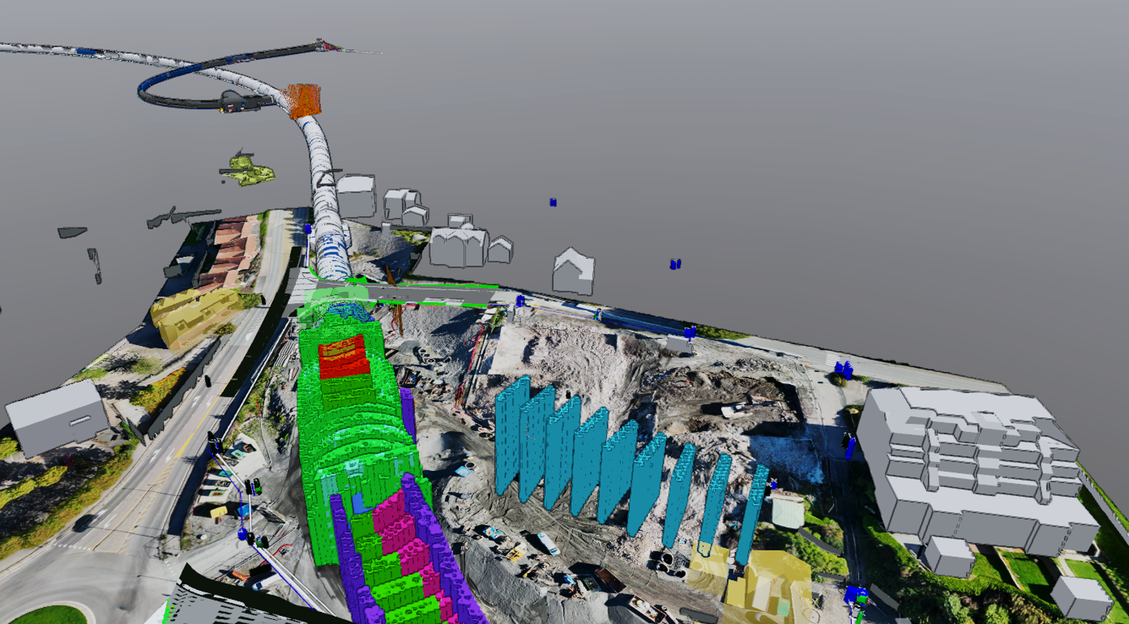 Illustrasjon som viser hvor jetpelene skal settes.