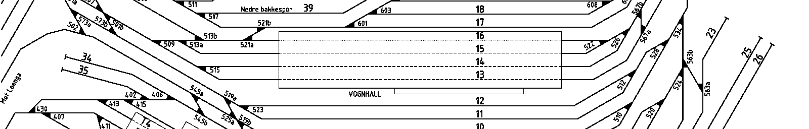 Track plan Loenga Stabling Facility