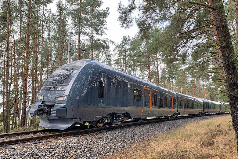 Med de nye togene fordobles nesten kapasiteten på sporene i Trøndelag. (Foto: Stadler/Norske tog)