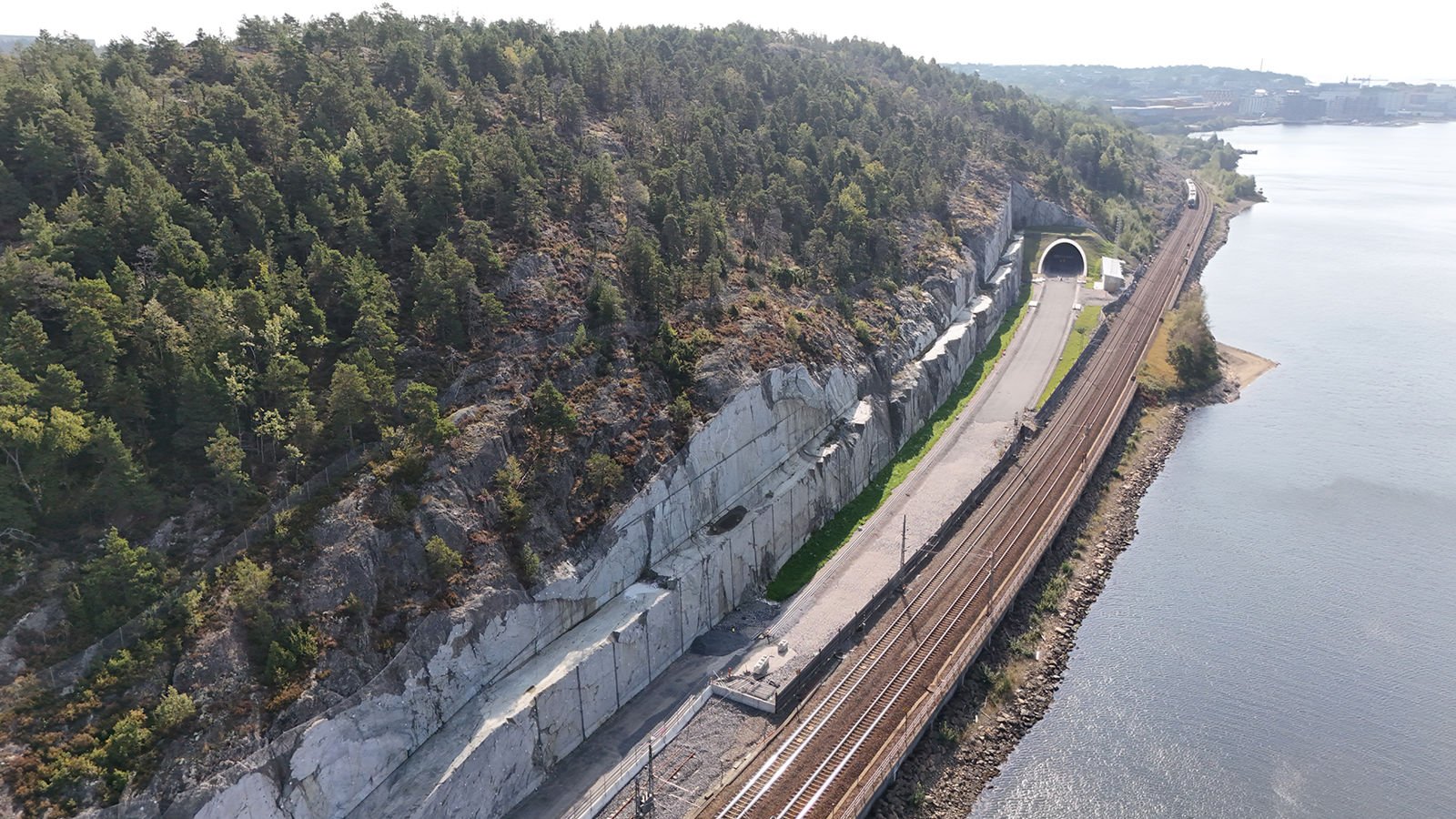 Dronefoto fra Sandbukta.