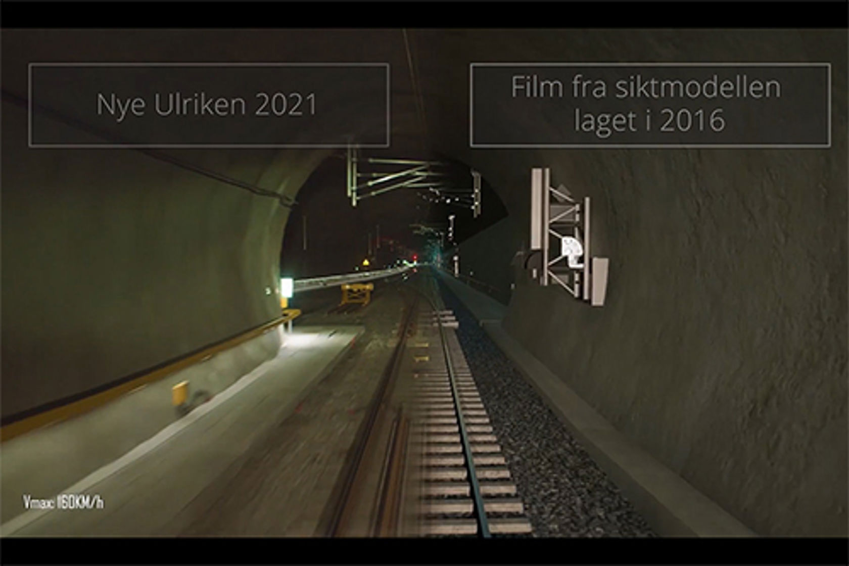 Foto og 3D-bilde av tunnel