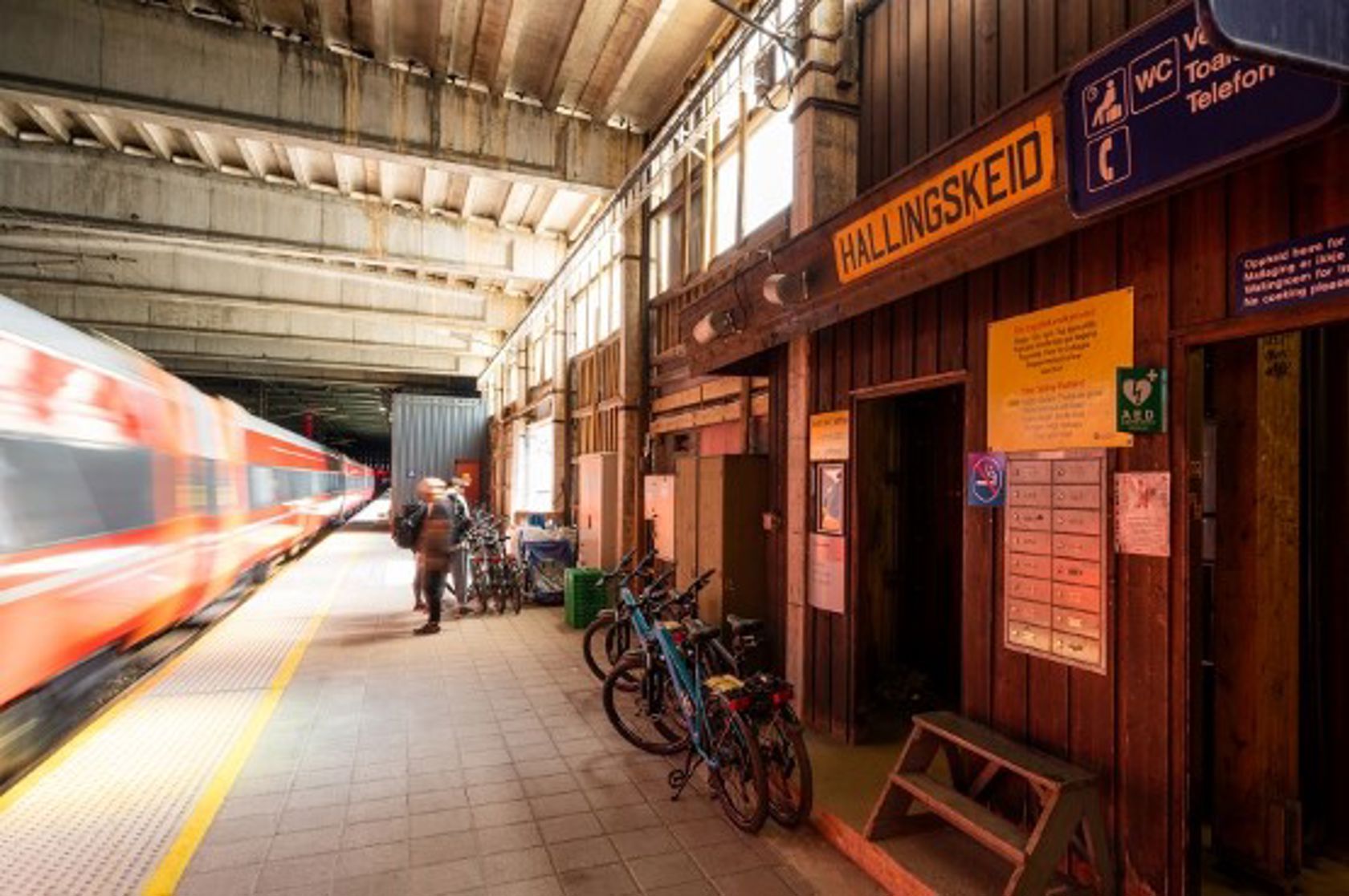 Exterior view of Hallingskeid station