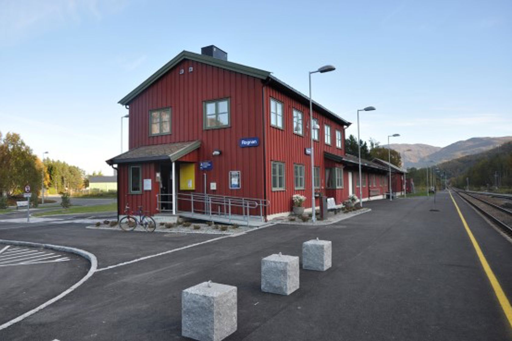 Exterior view of Rognan station