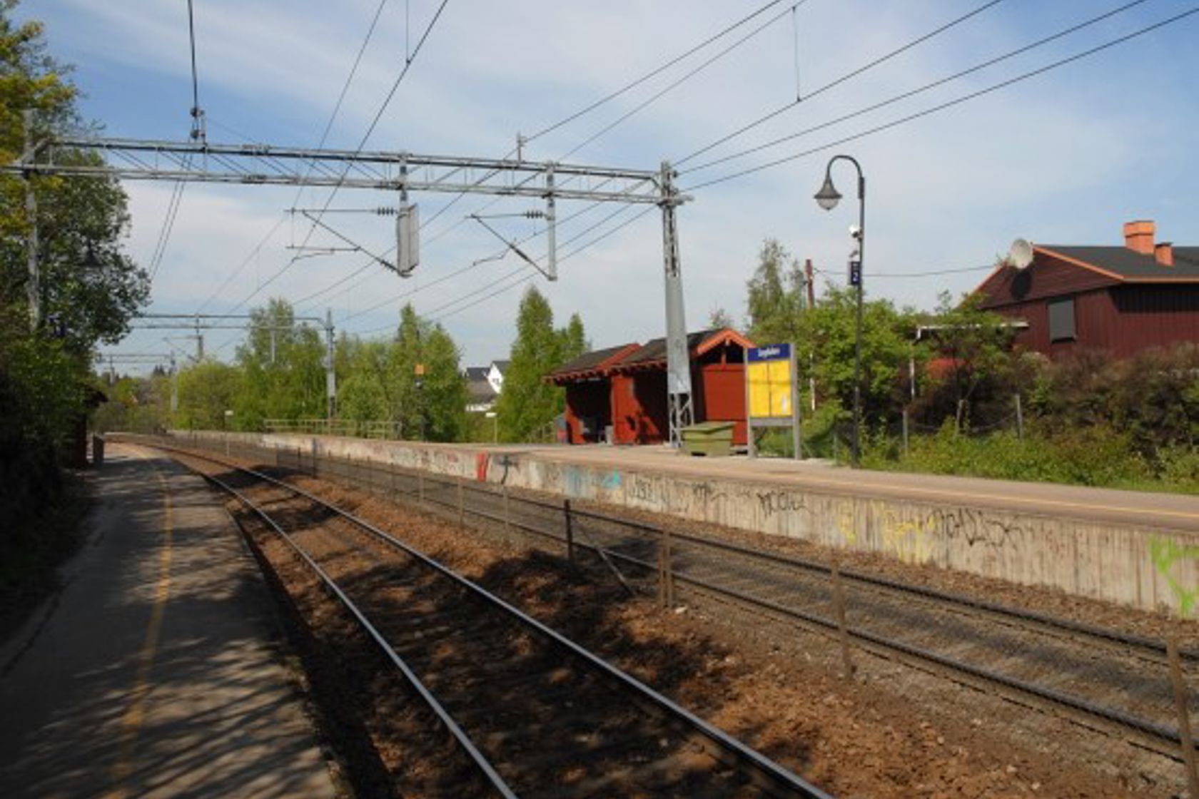 Eksteriørbilde av Sagdalen holdeplass