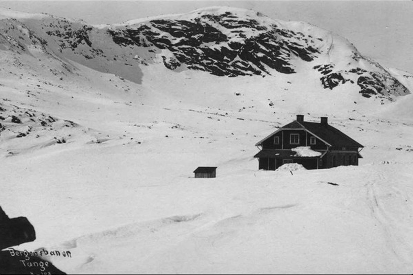 Old house in snow