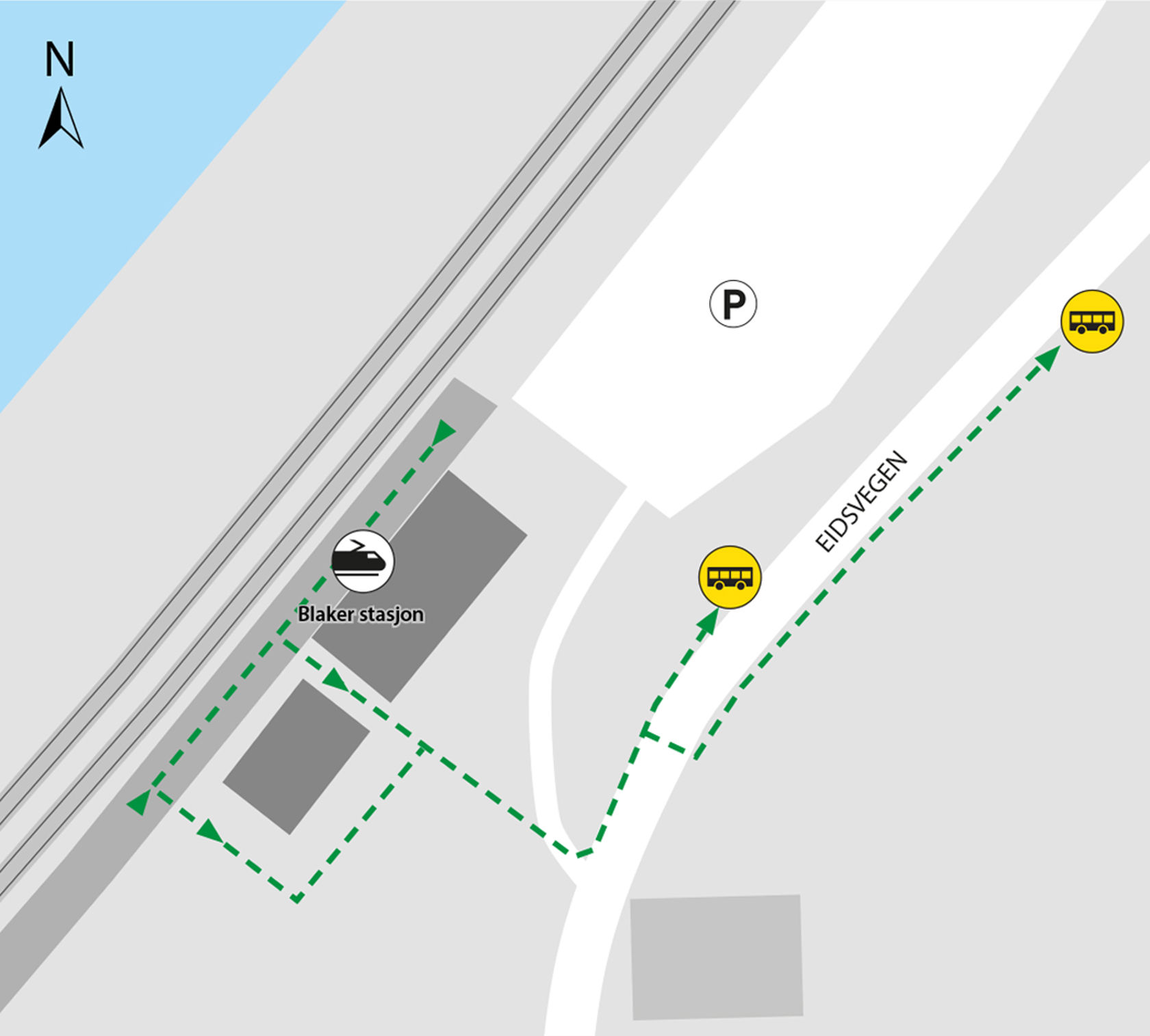 When we run buses for trains, this leaves from the bus stop at the station