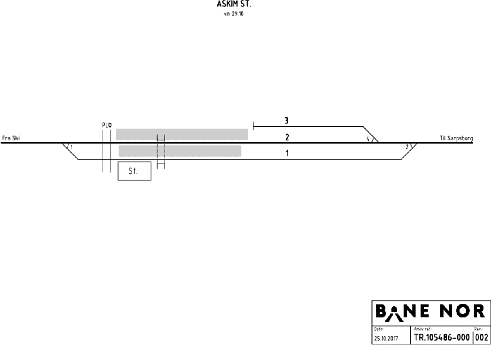 Track plan Askim station