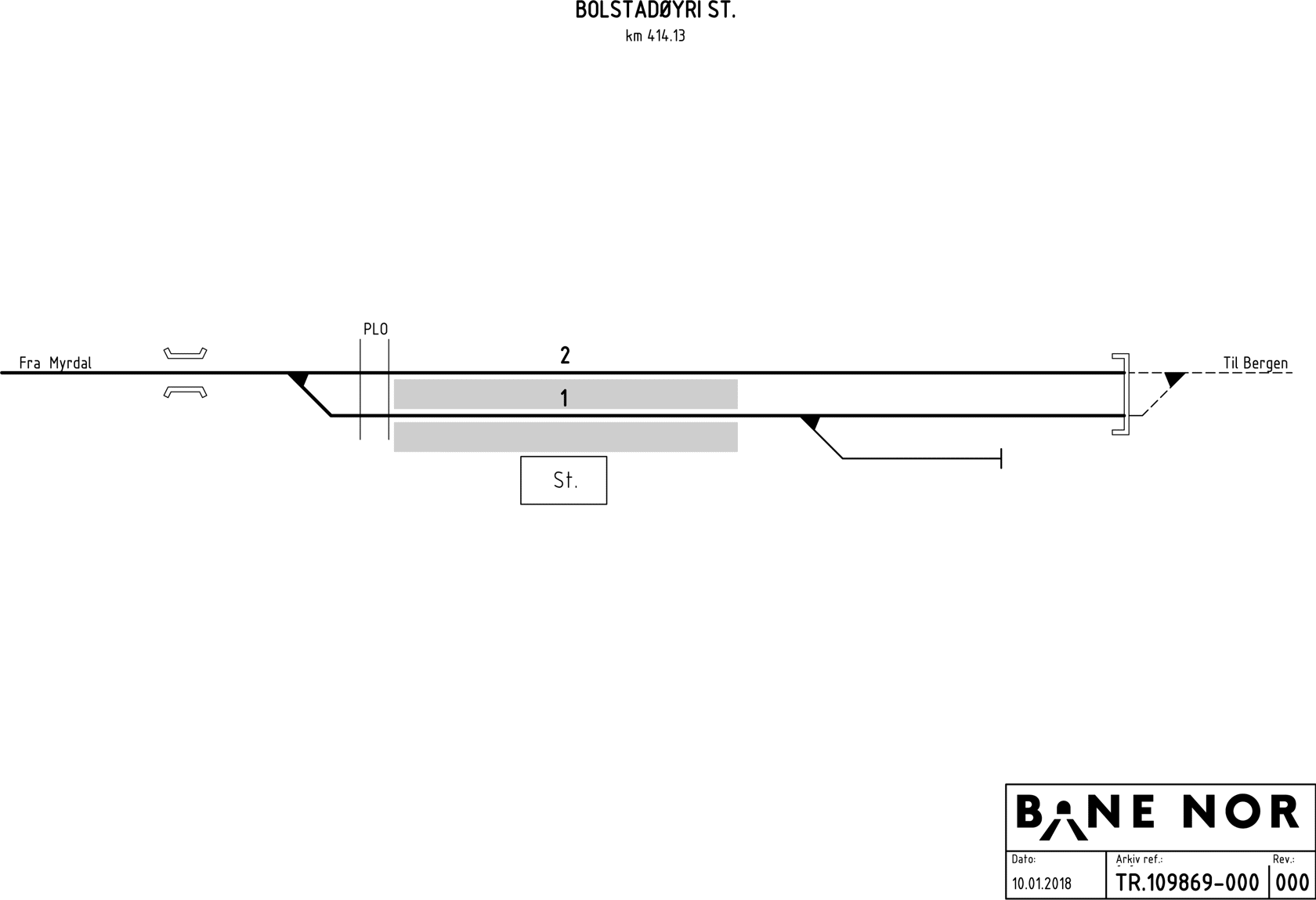 Track plan Bolstadøyri station