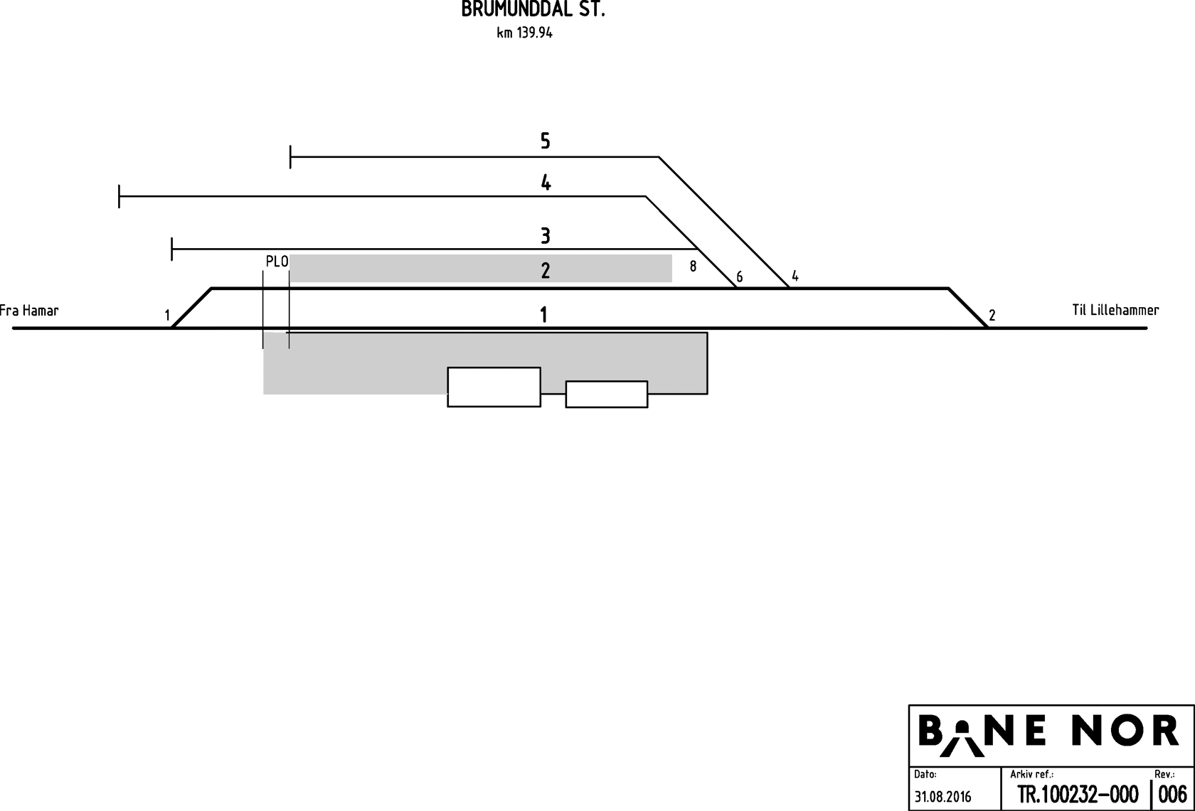 Track plan Brumunddal station