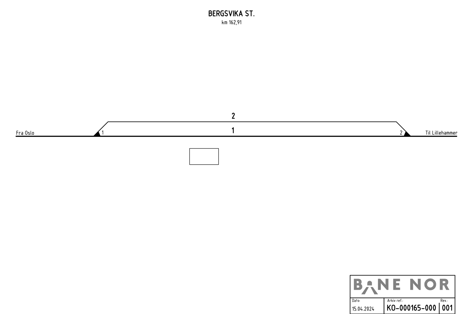 Track plan for Bergsvika station