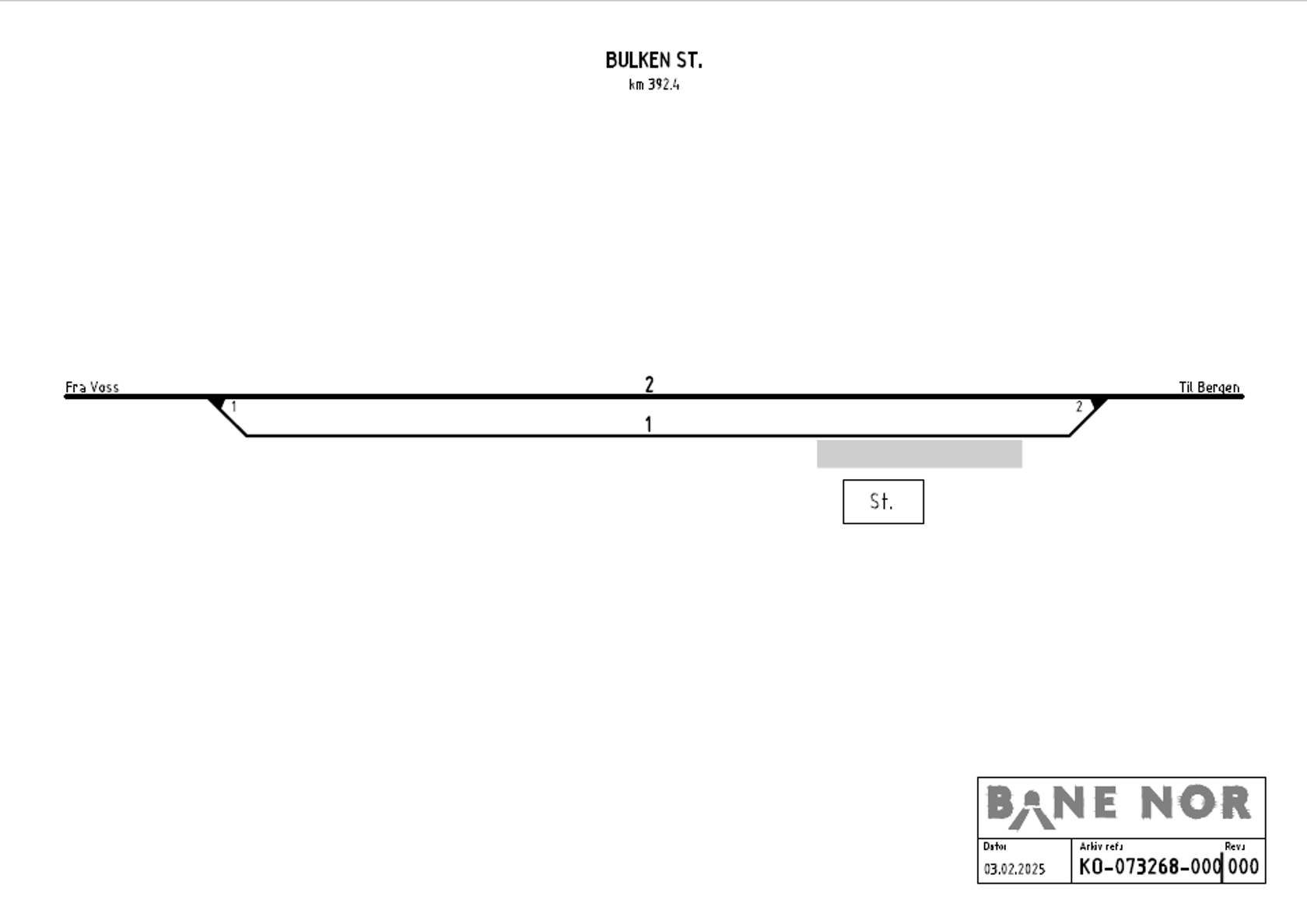 Track plan for Bulken station.