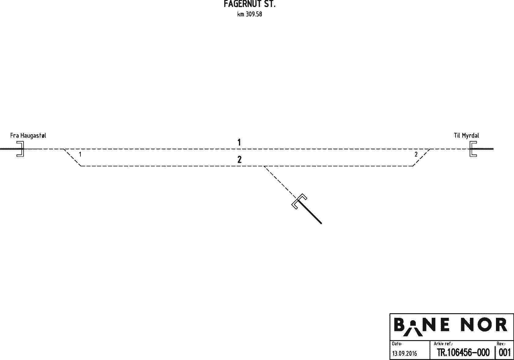 Track plan Fagernut station
