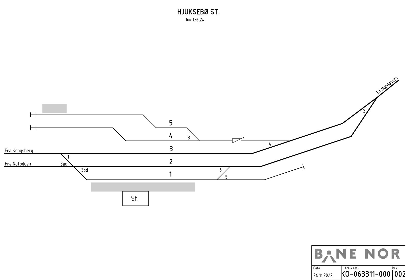 Track plan Hjuksebø station