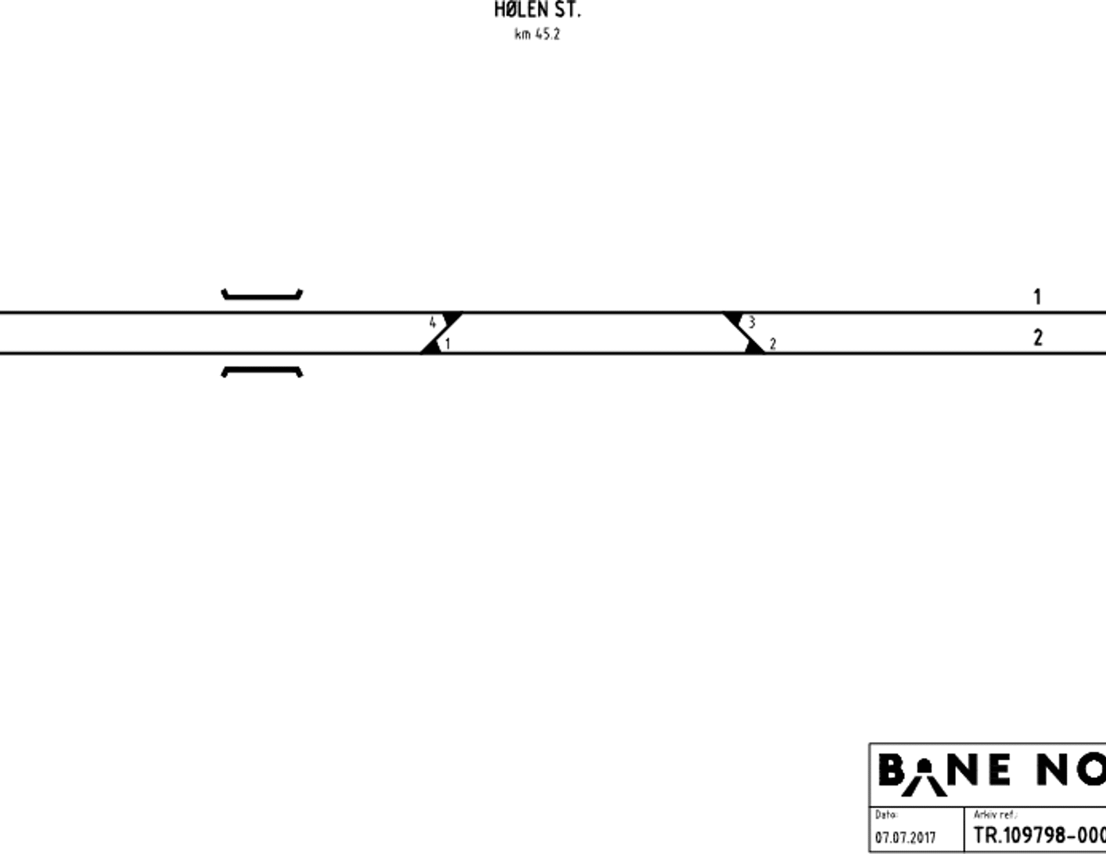 Track plan Hølen station