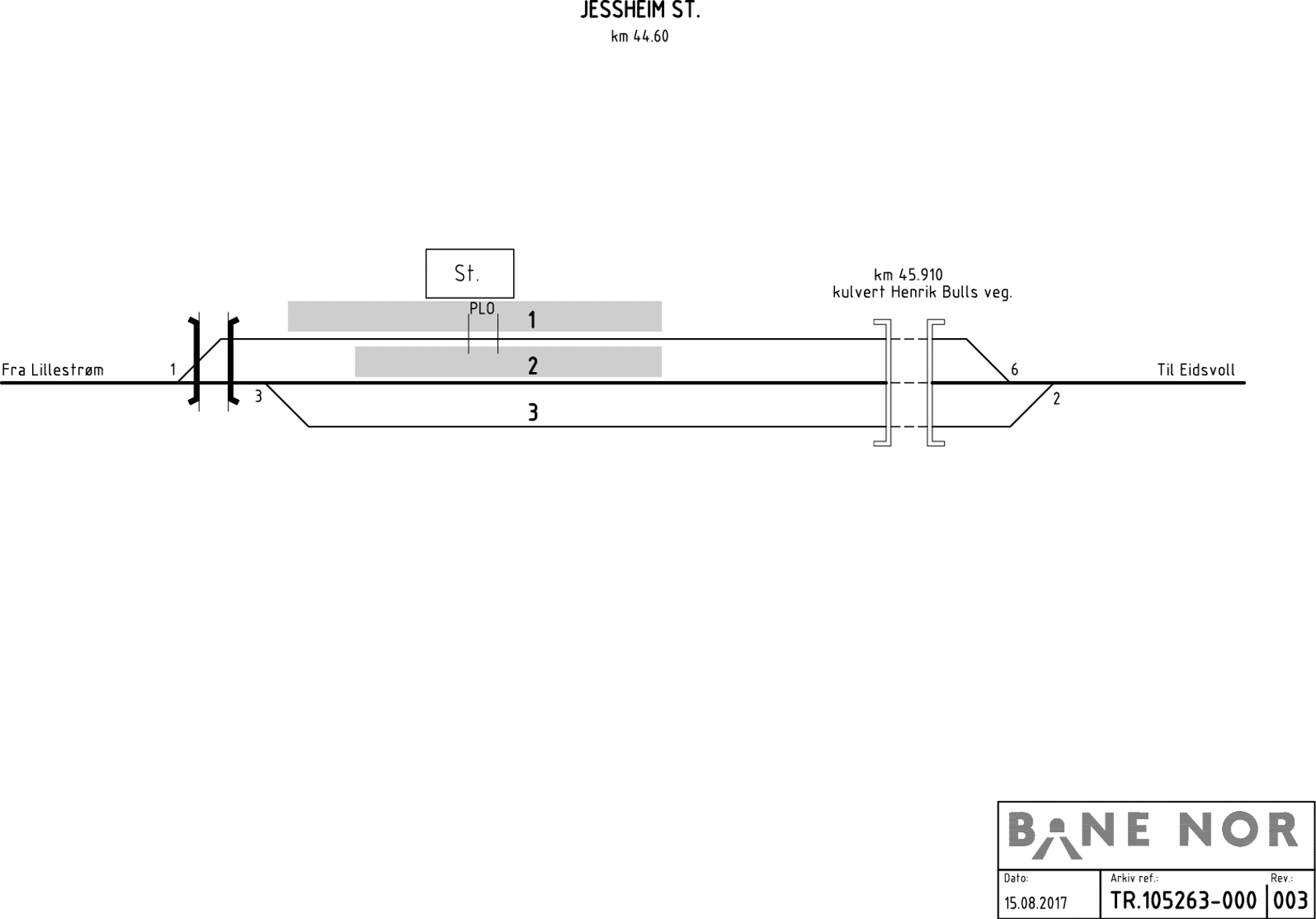 Track plan Jessheim station