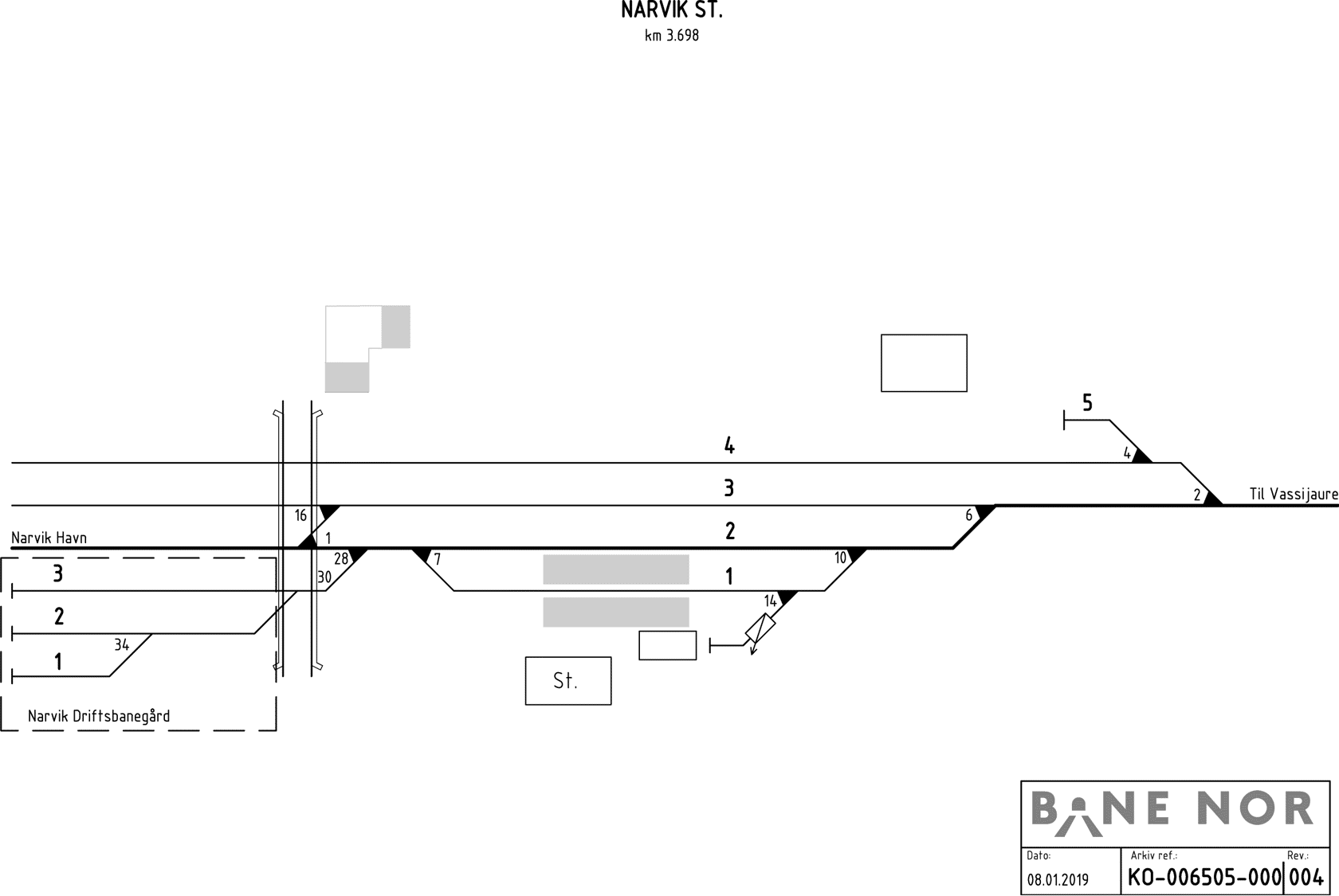 Track plan Narvik station