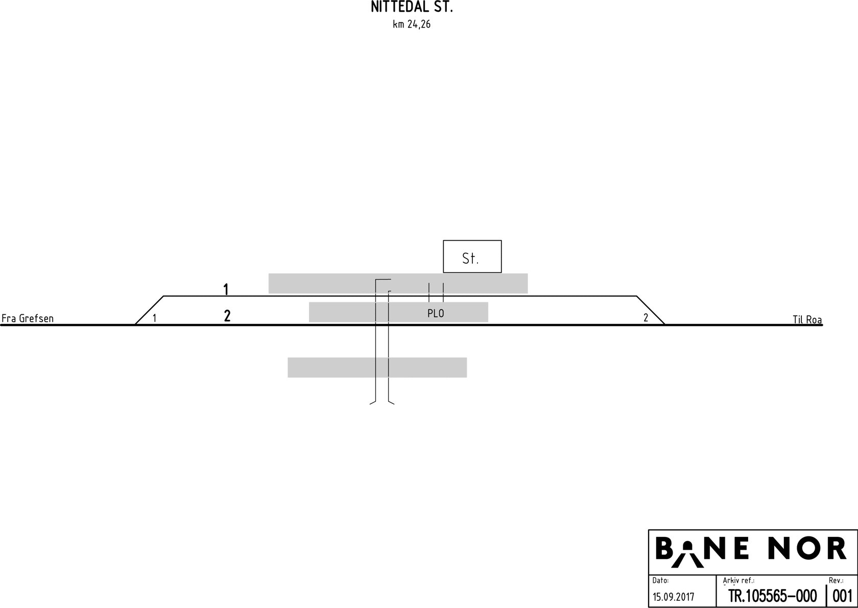 Track plan Nittedal station