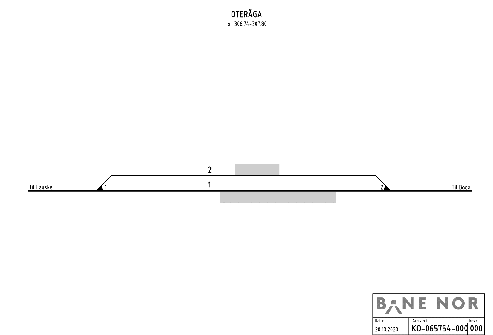 Track plan Oteråga station