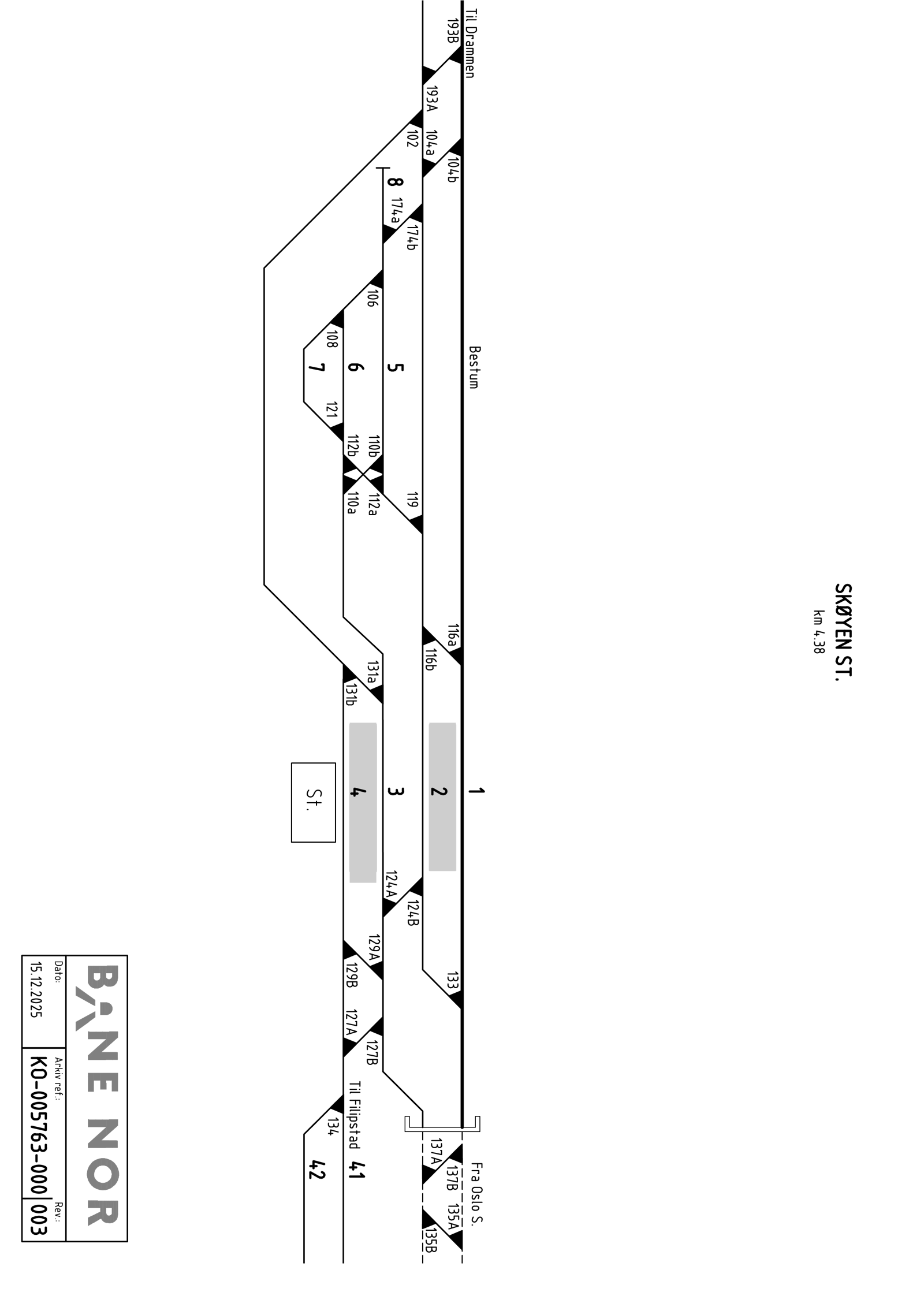 Sporplan Skøyen stasjon