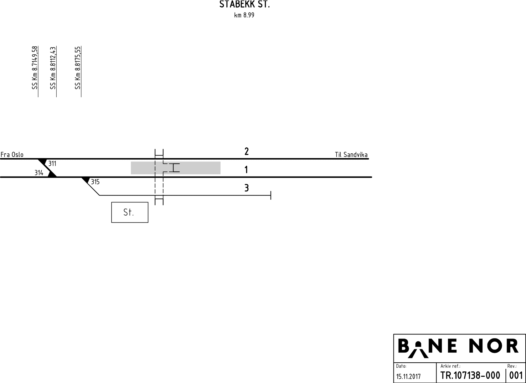 Track plan Stabekk station