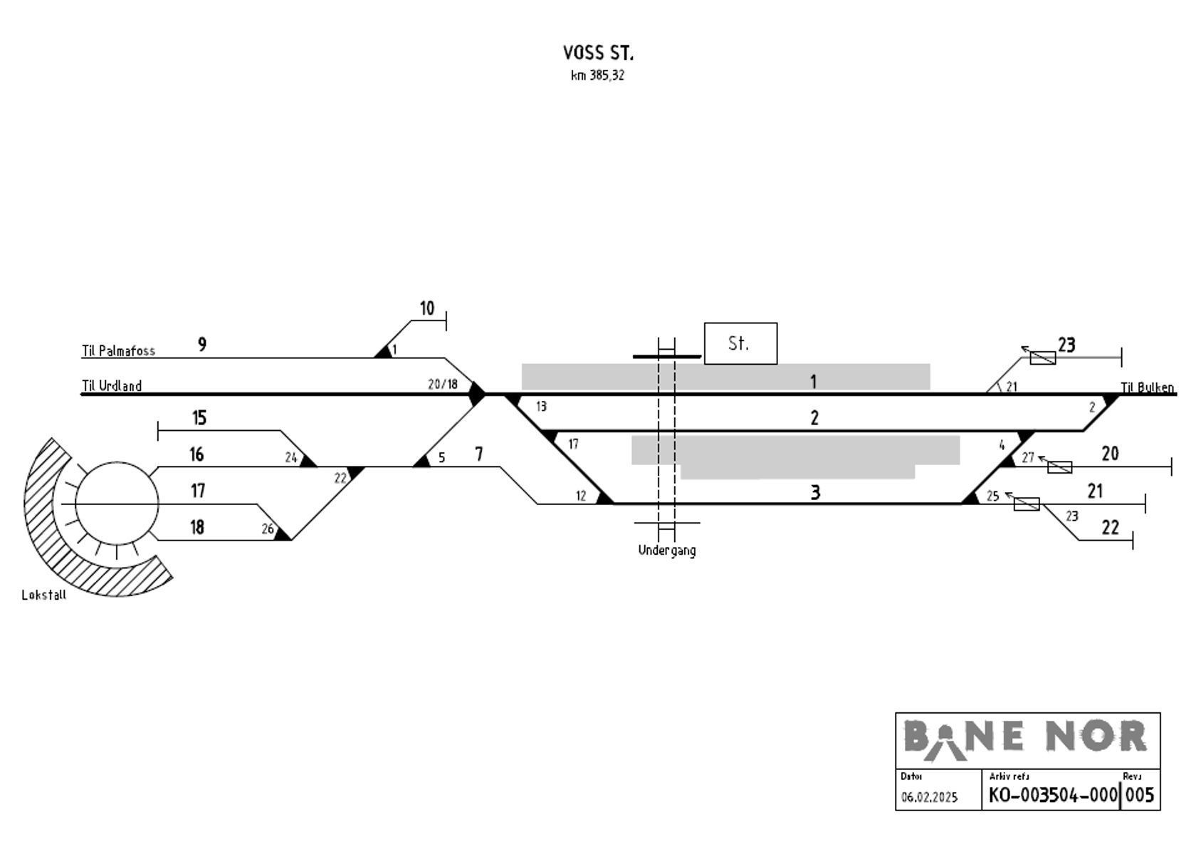 Track plan Voss station