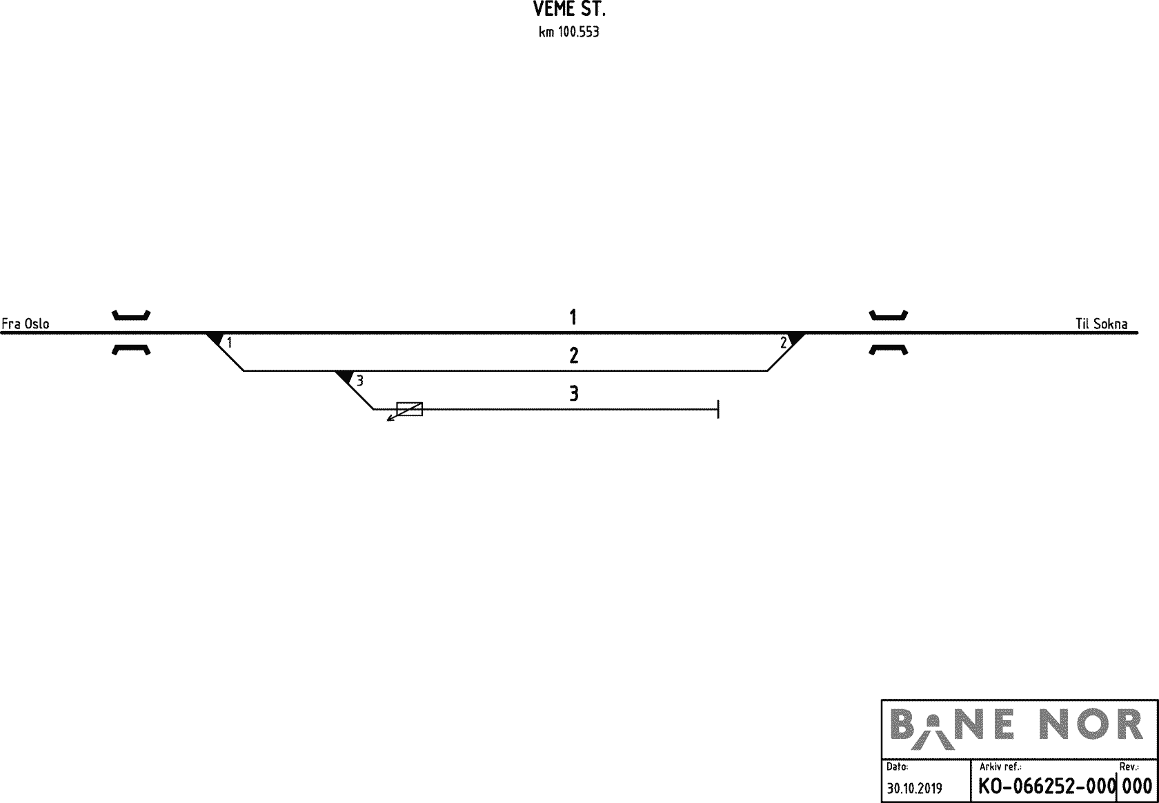 Track plan Veme station