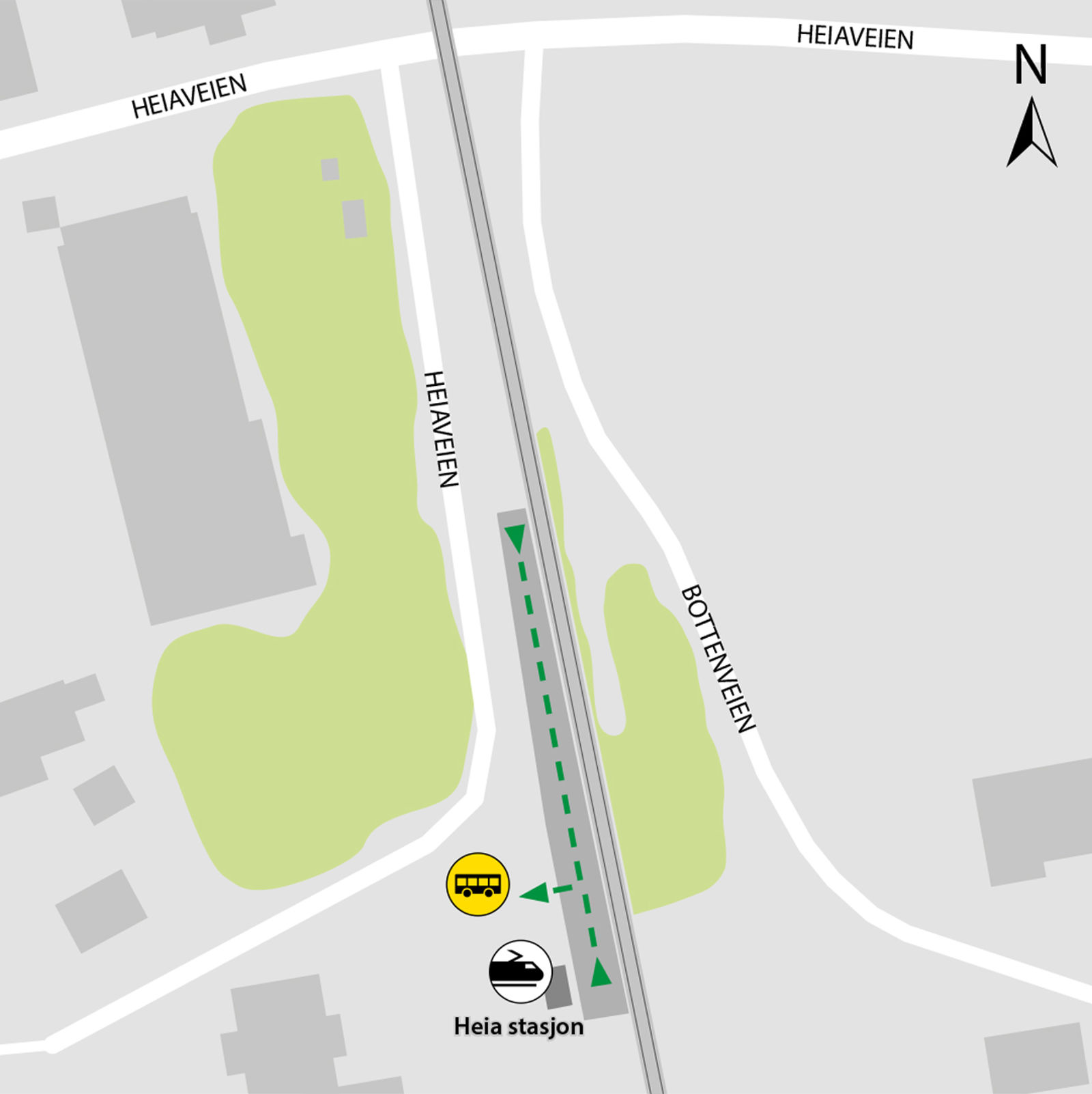 Map shows rail replacement service departs from the station.