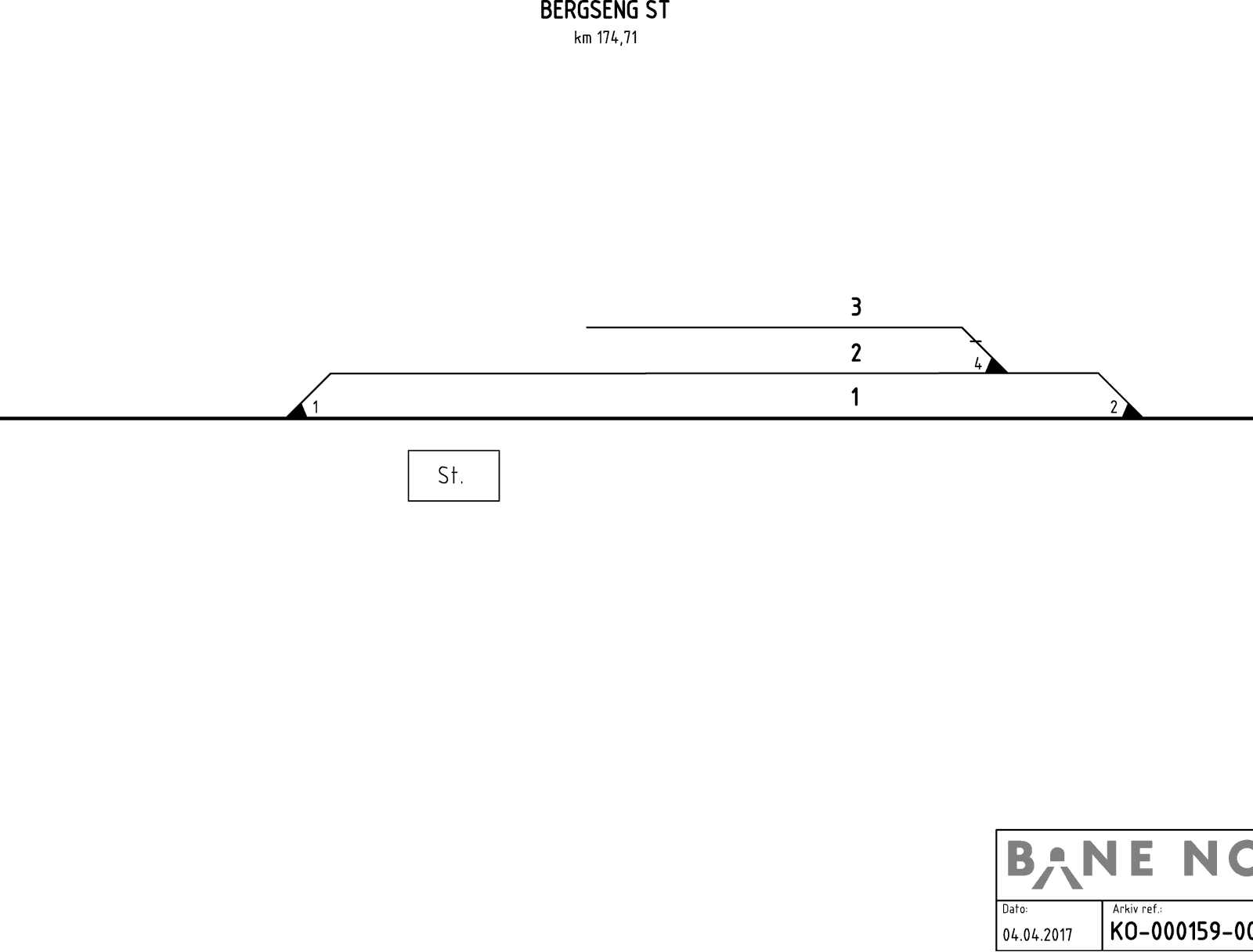 Track plan Bergseng station