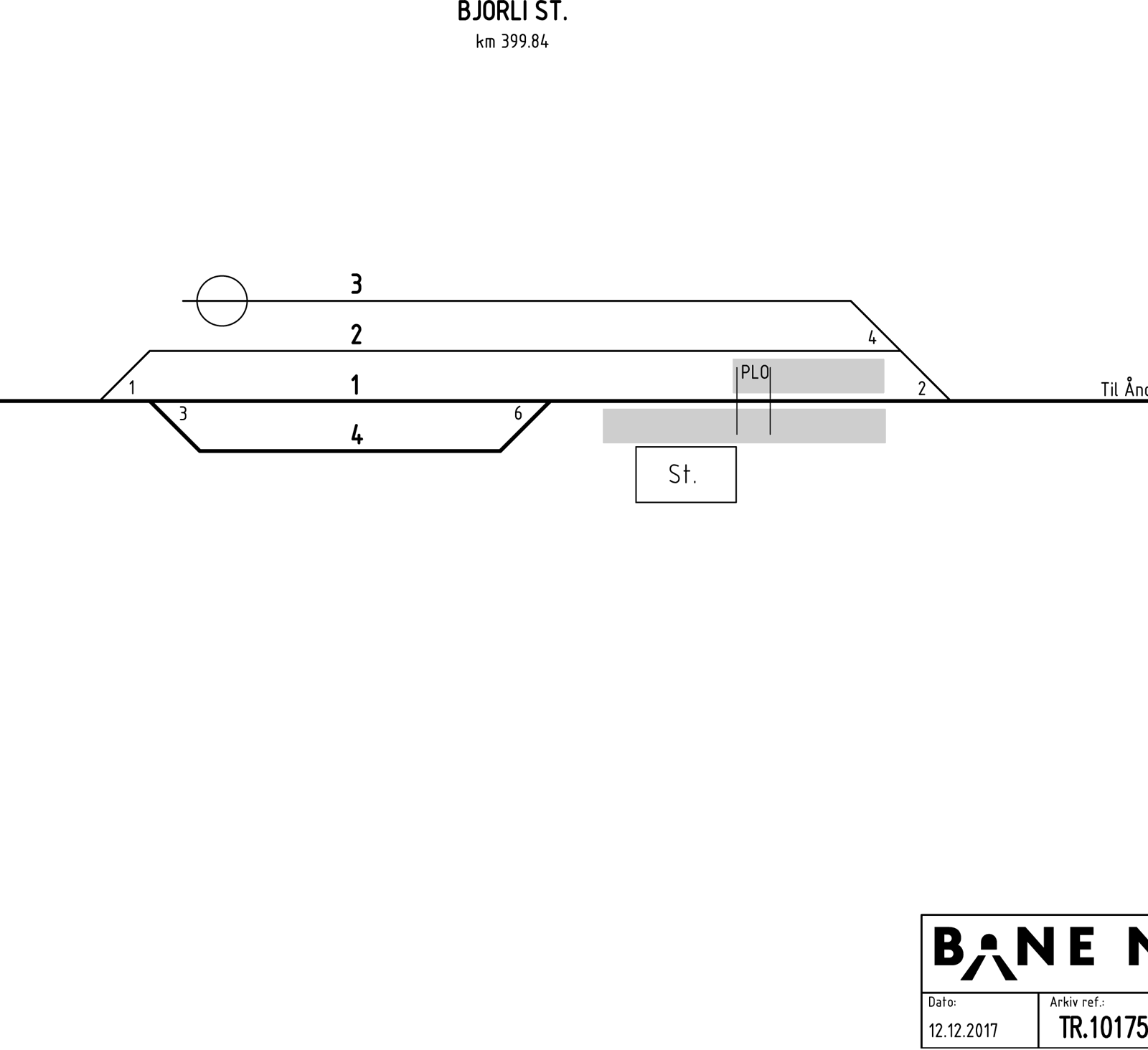 Track plan Bjorli station