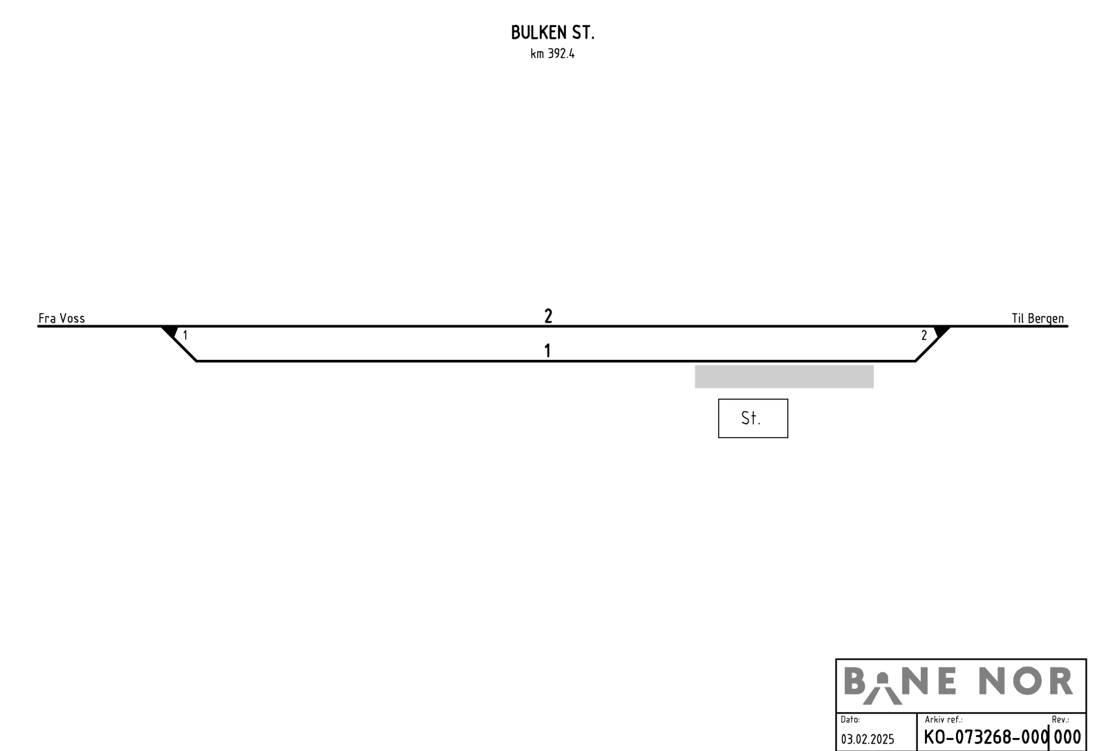 Track plan for Bulken station.