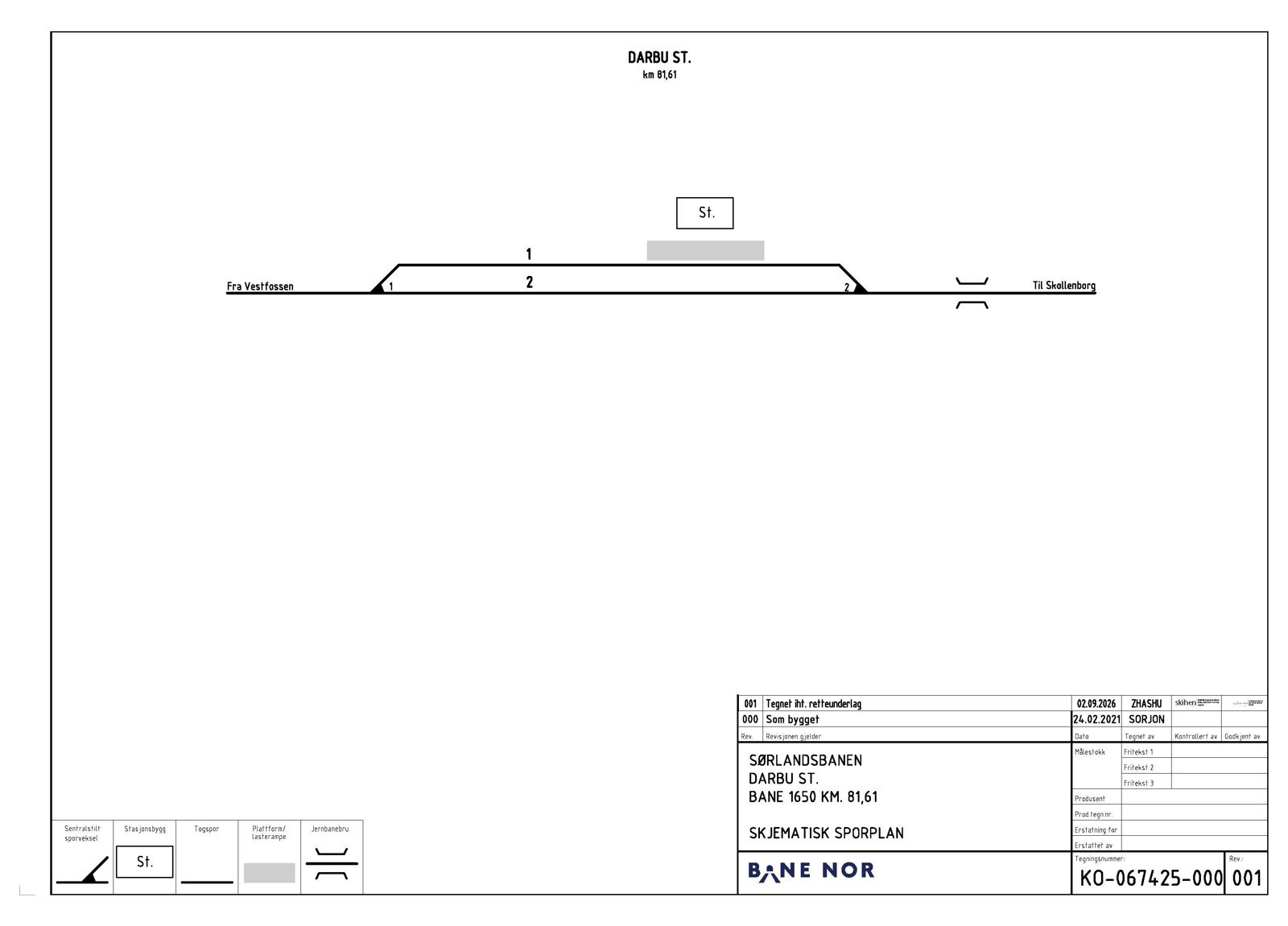 Sporplan for Darbu stasjon