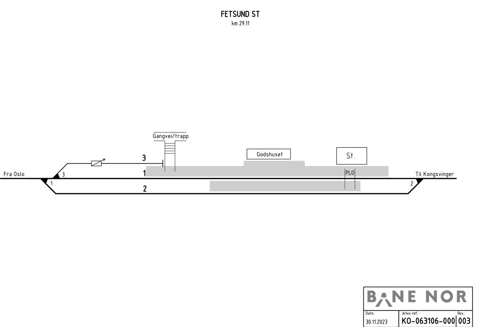 Track plan Fetsund station