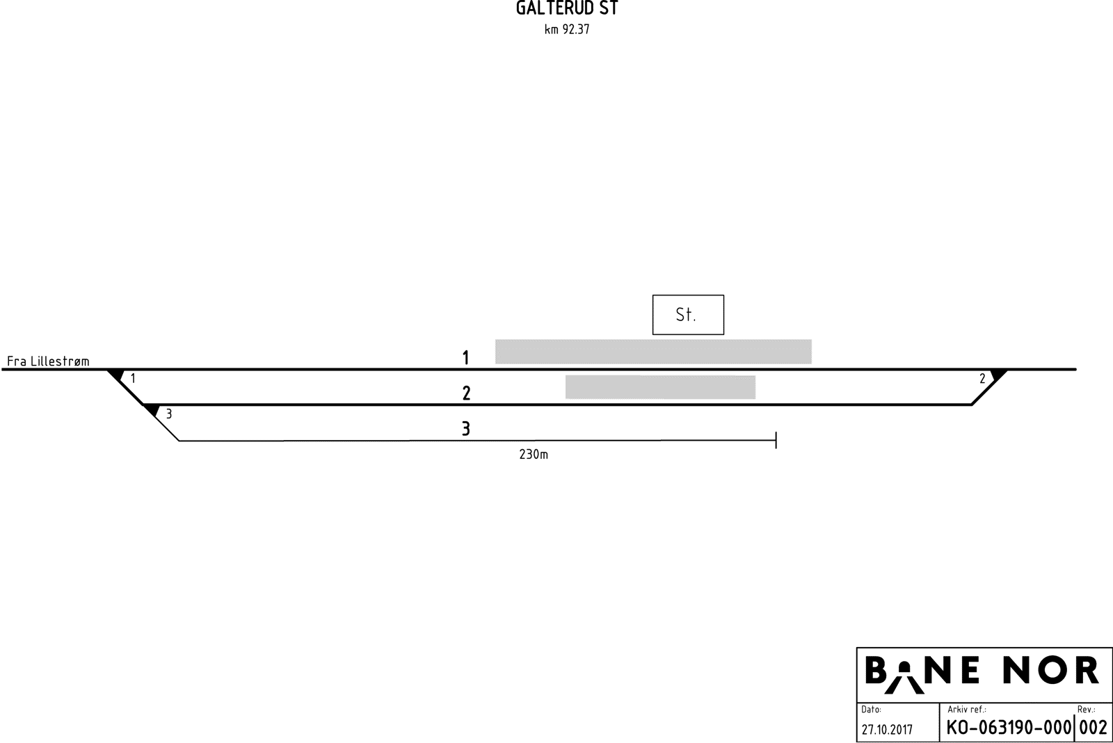 Sporplan Galterud stasjon