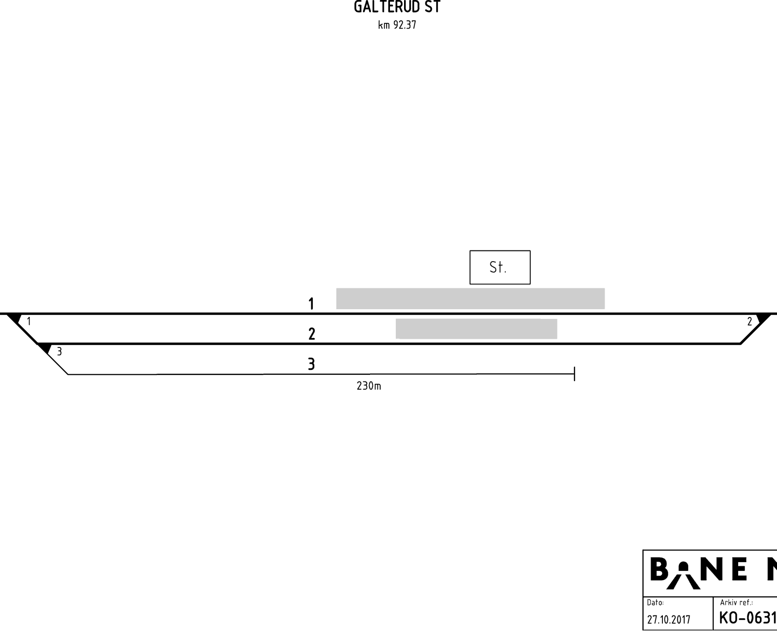 Track plan Galterud station