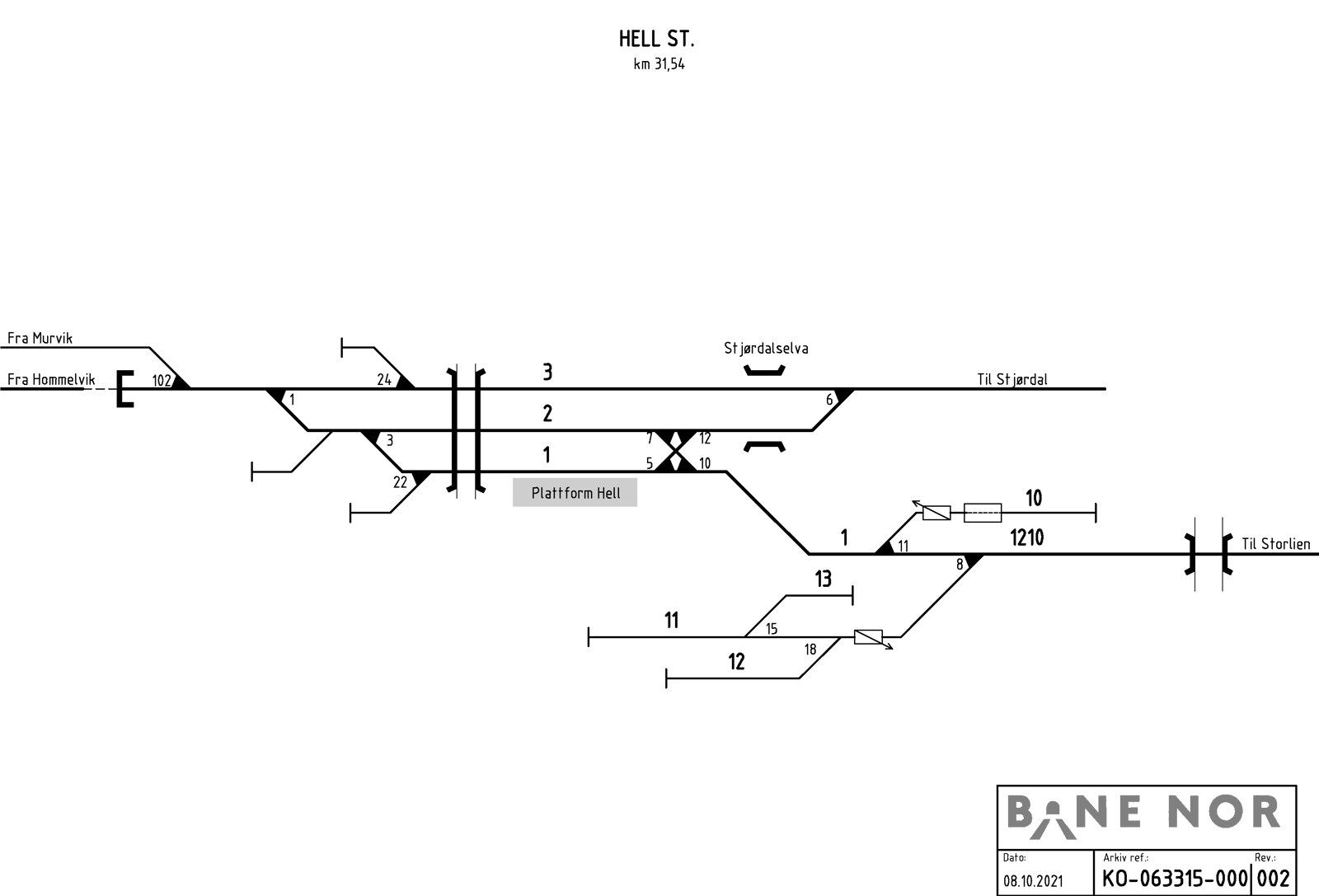 Track plan Hell station