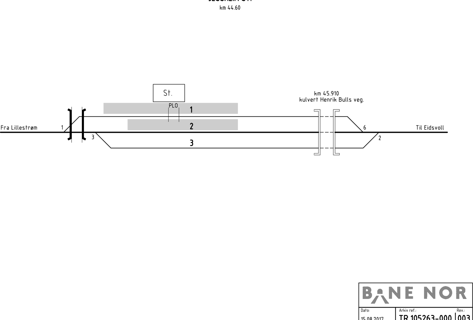Track plan Jessheim station