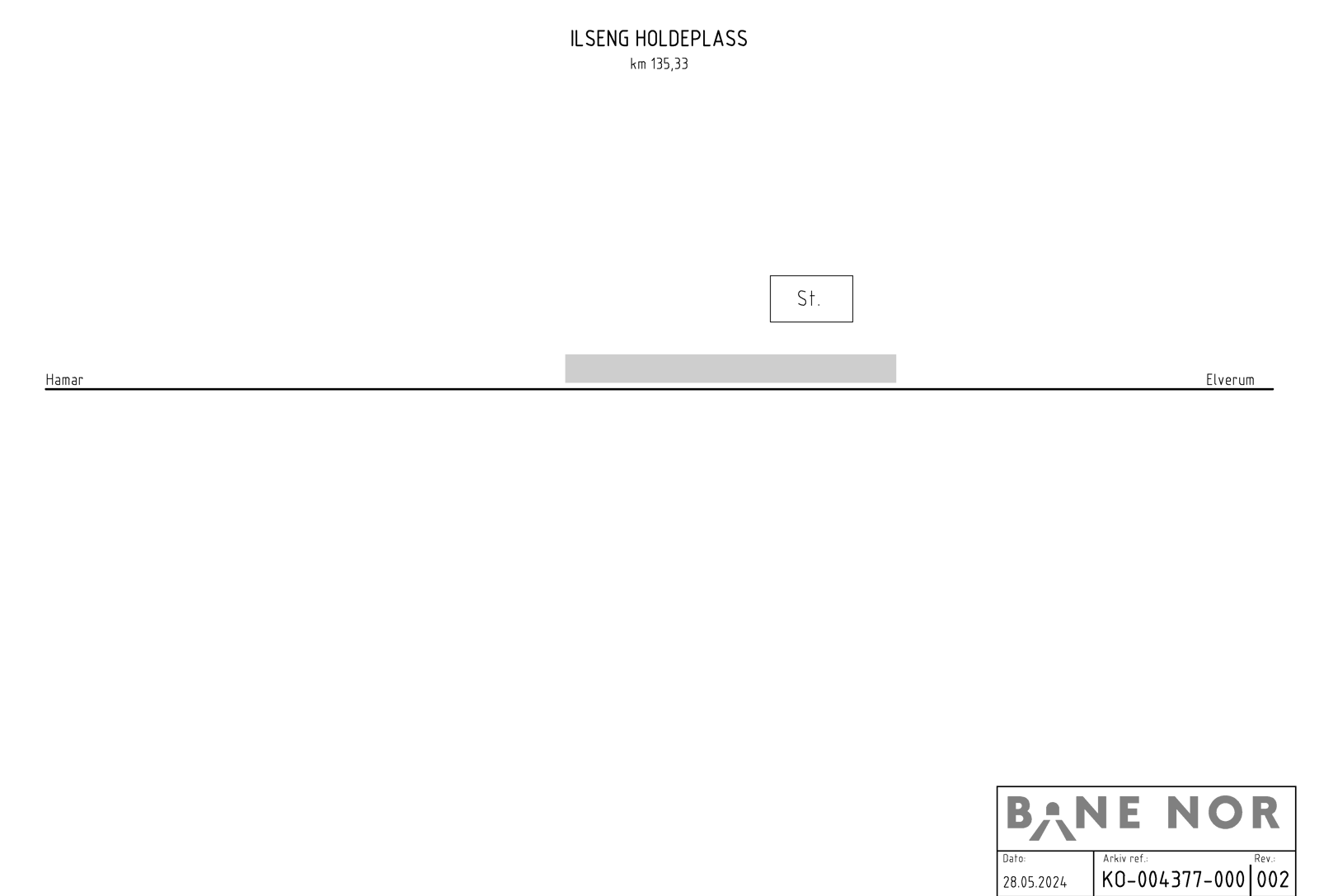 Track plan for Ilseng stasjon