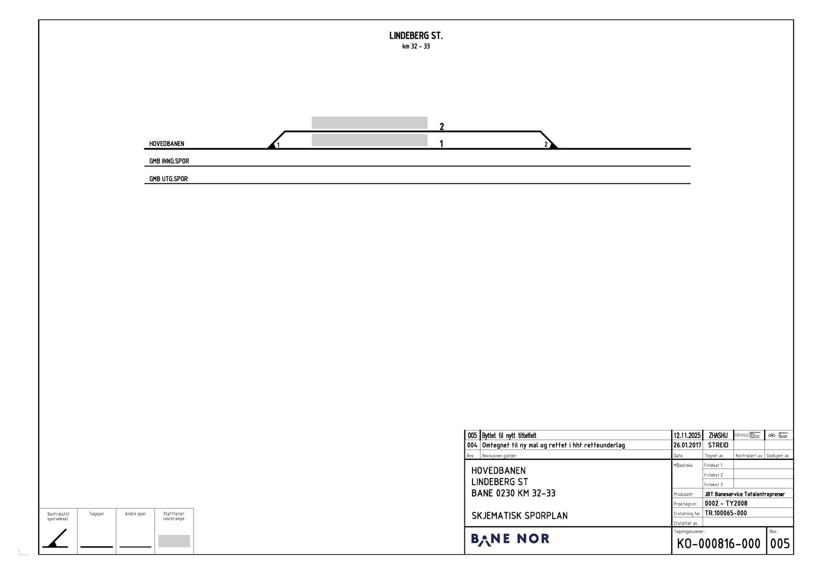 Sporplan for Lindeberg stasjon