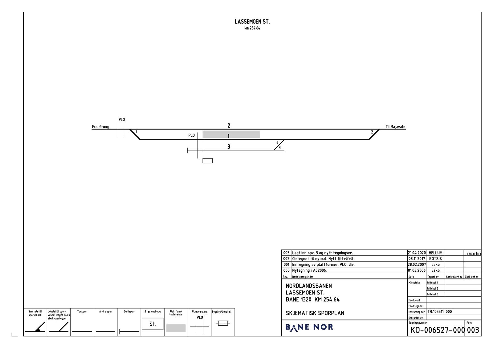 Track plan Lassemoen station