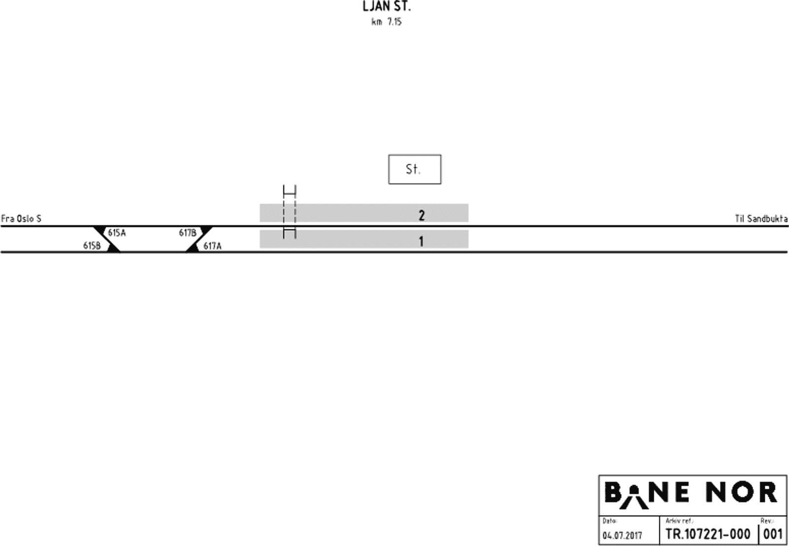 Track plan Ljan station