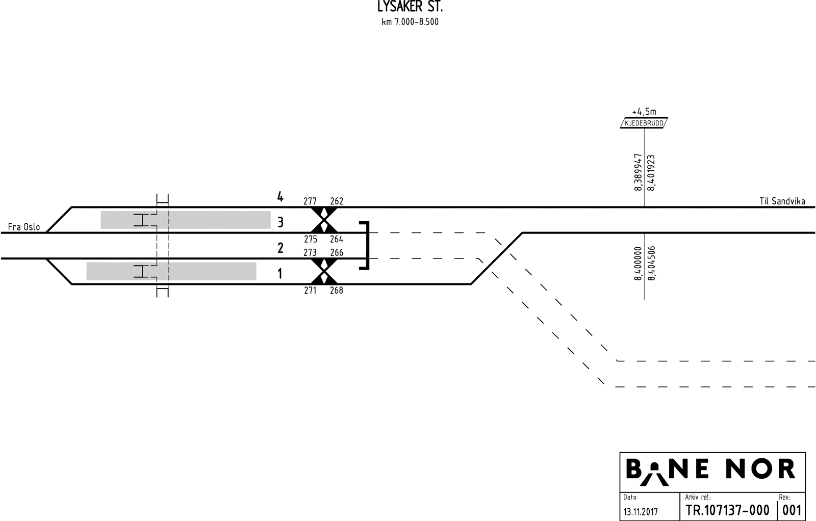 Track plan Lysaker station