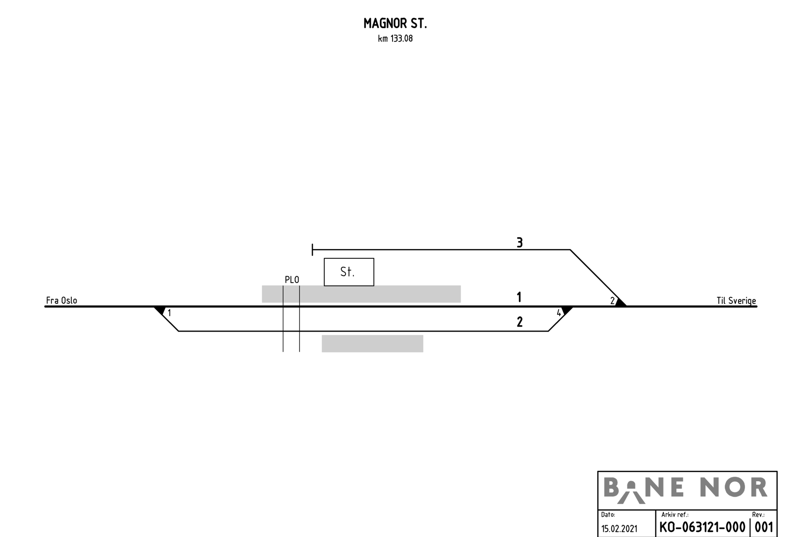 Track plan Magda station