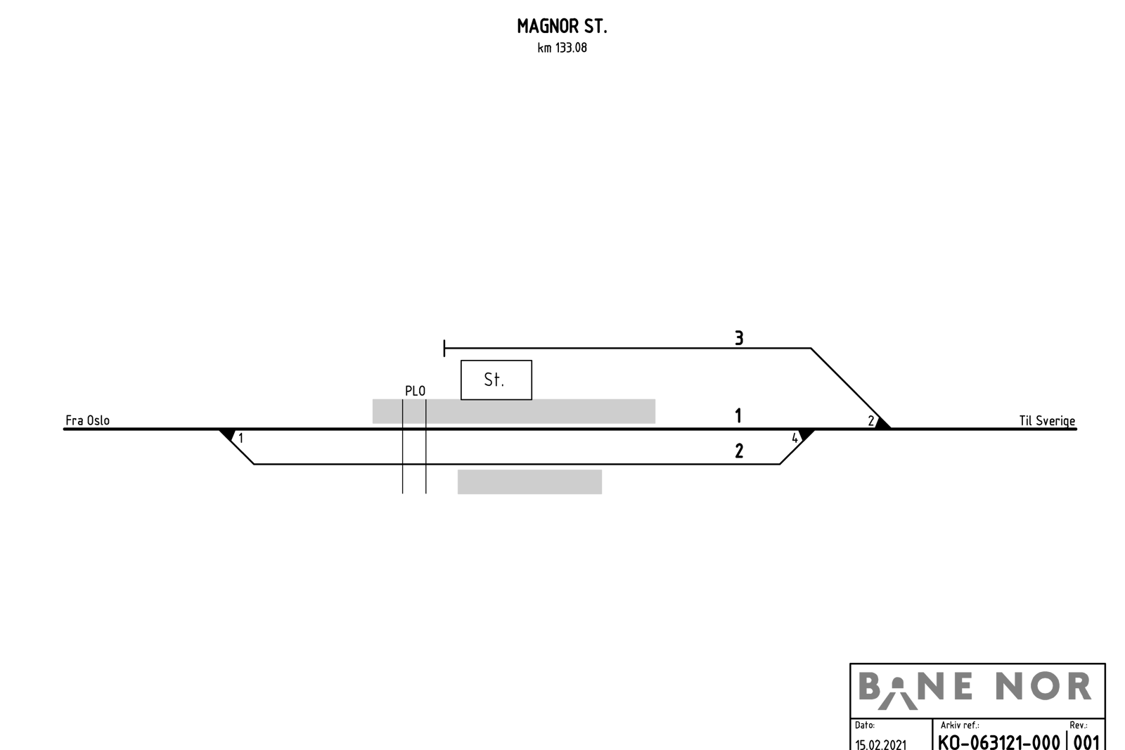 Track plan Magda station