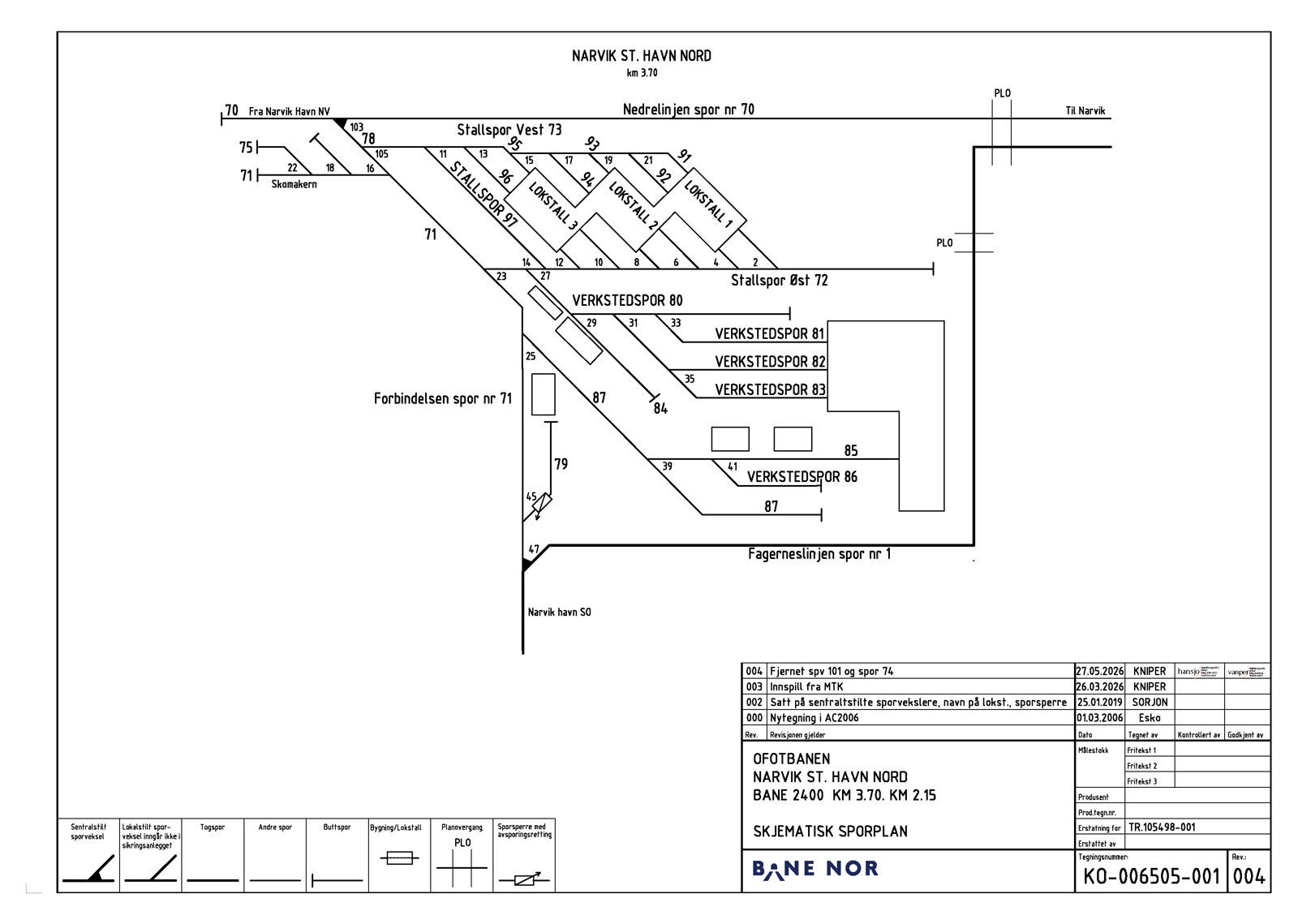 Track plan Fagernes workshop